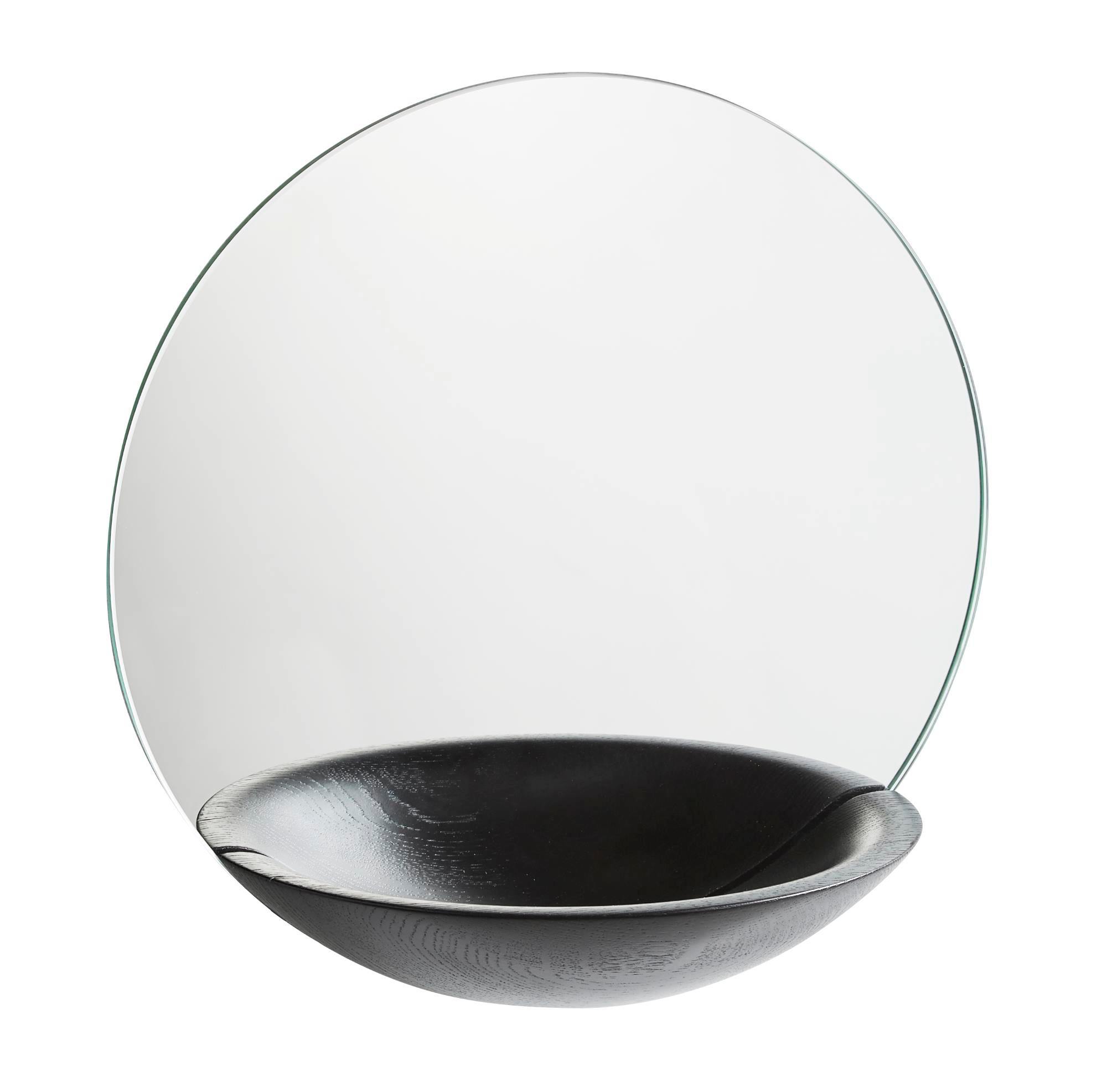 Pocket Mirror Wall mirror Large Woud-black SINGLE PIECES