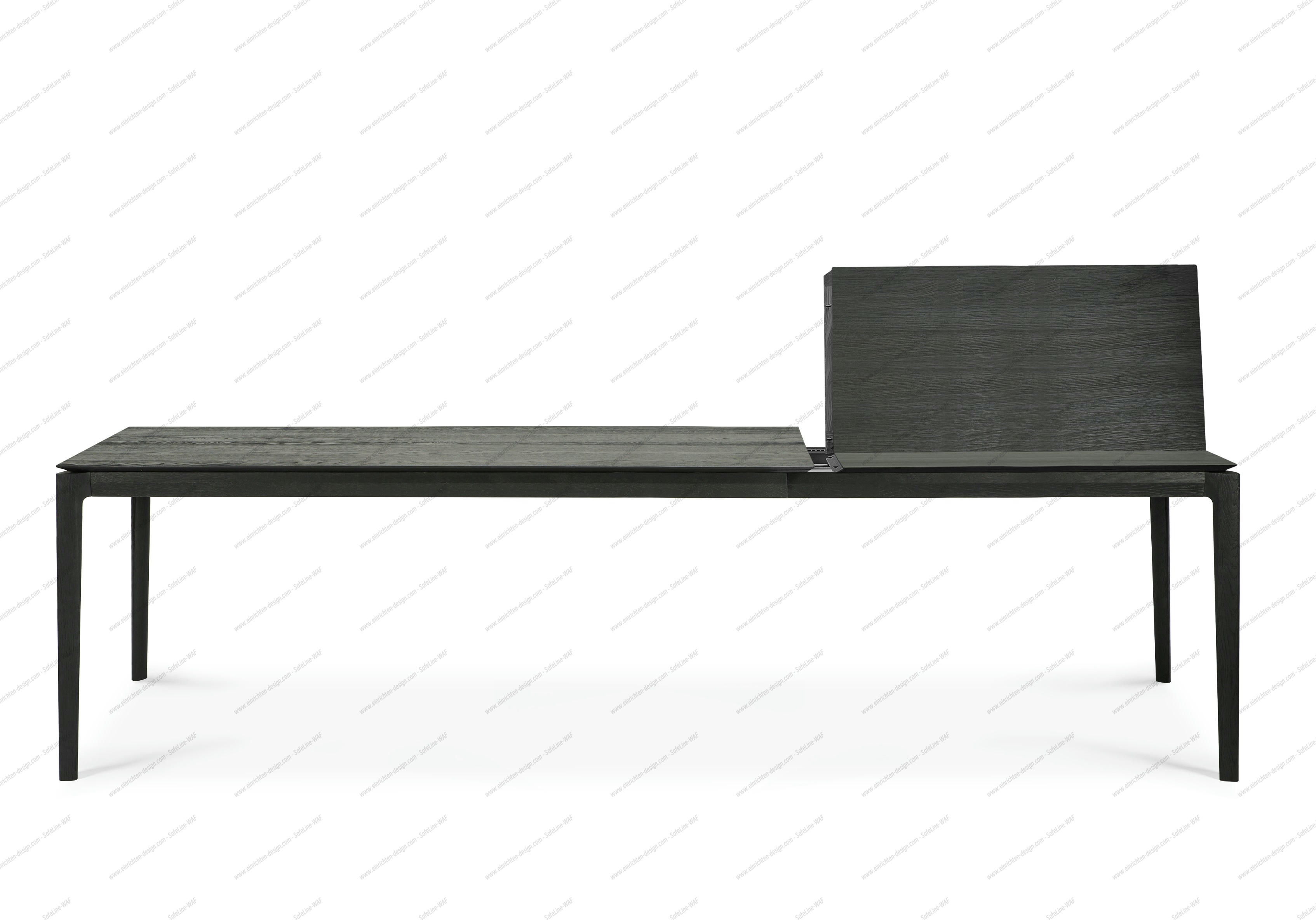 Bok extendable Table oak black - rectangular Ethnicraft