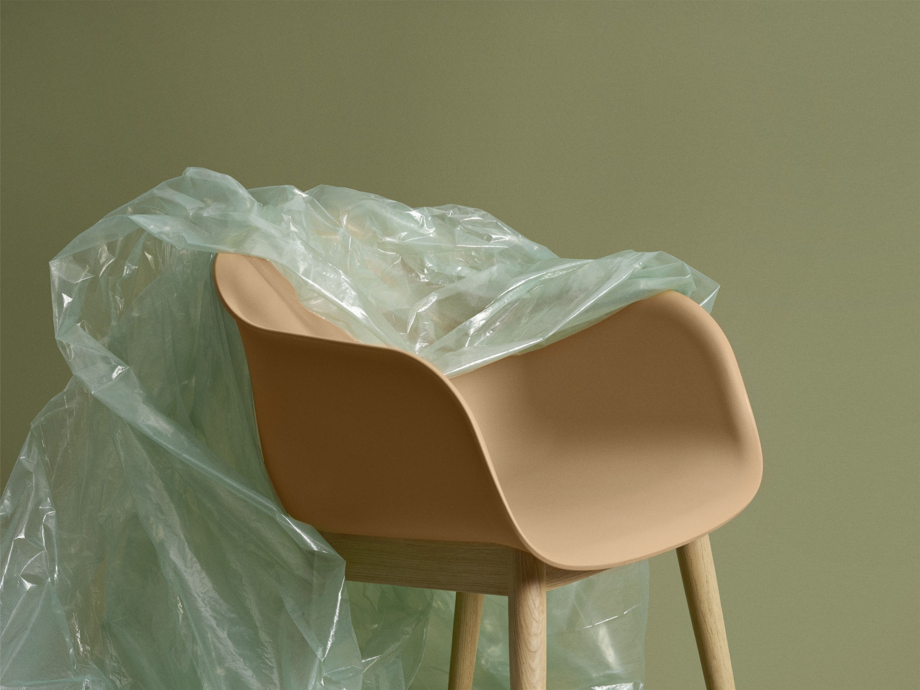 Fiber Armchair Wood Base Chair Muuto