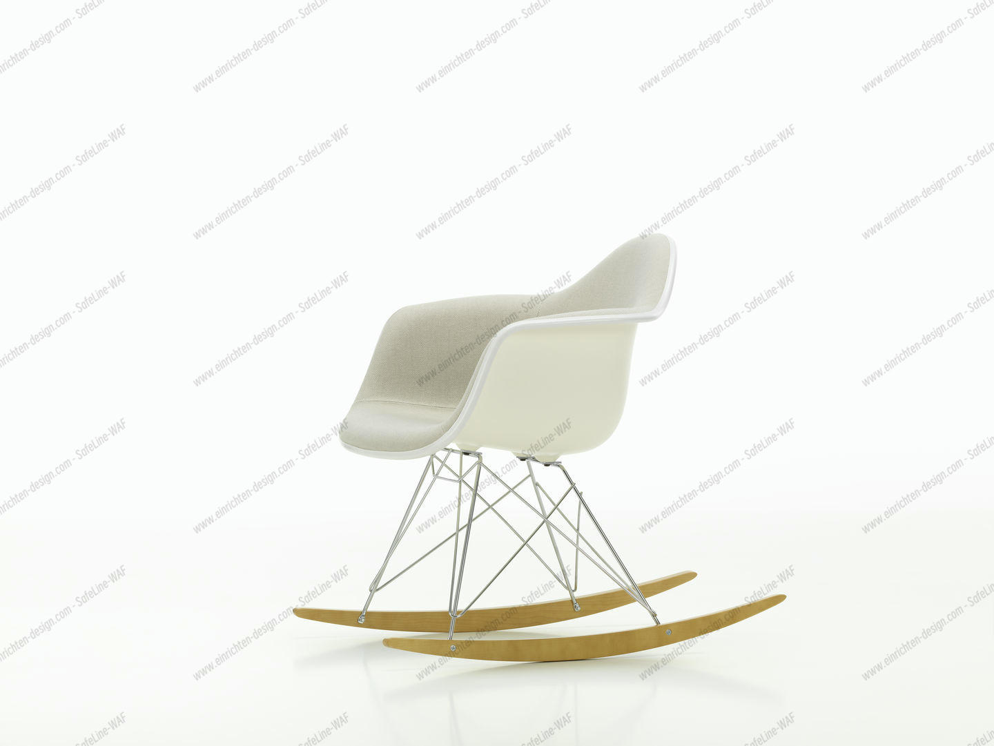 Eames Plastic Armchair RAR Rocking Chair Fully upholstered Vitra
