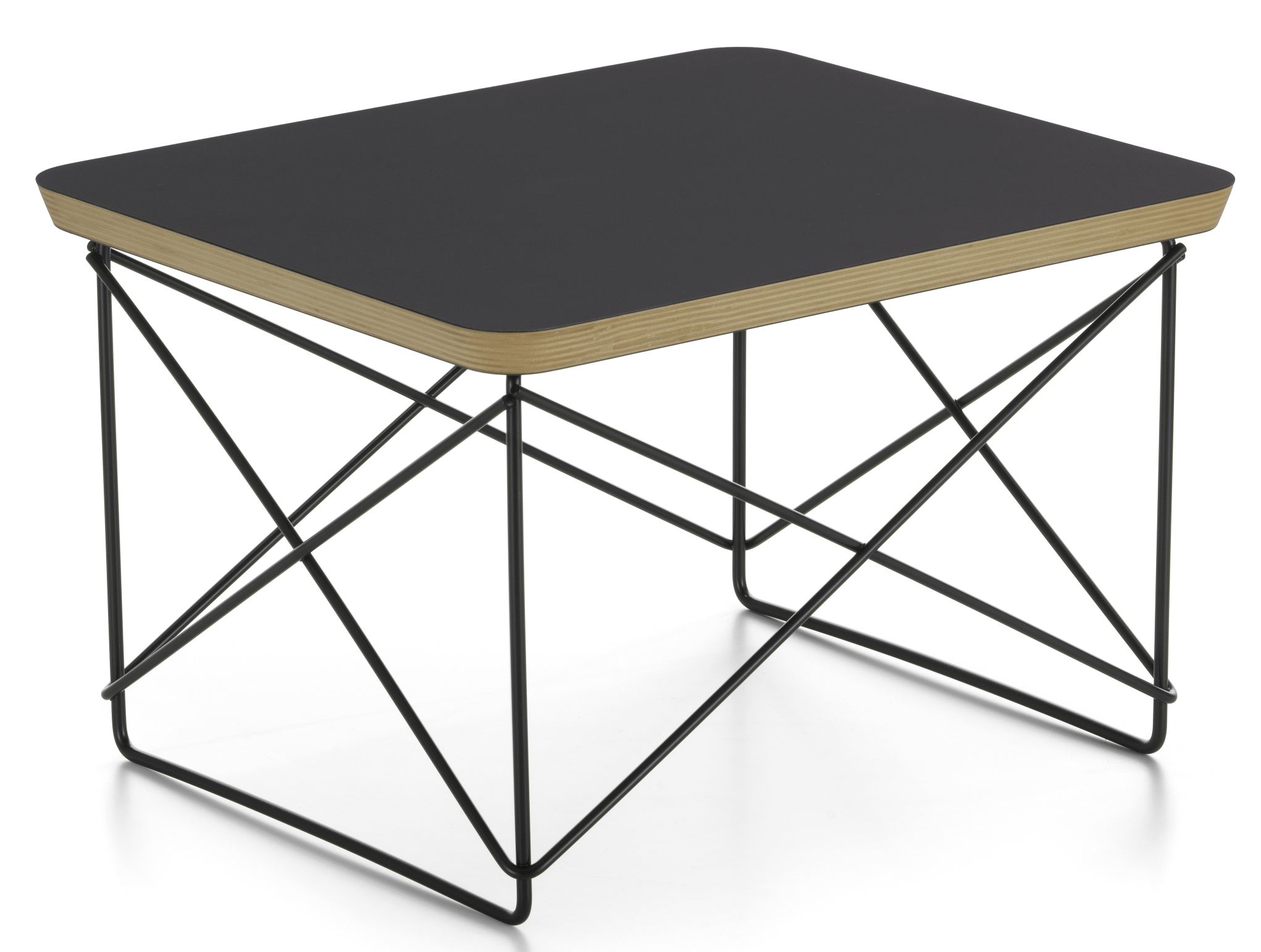 Occasional Table LTR Side Table HPL Black Vitra Steel wire black powder-coated