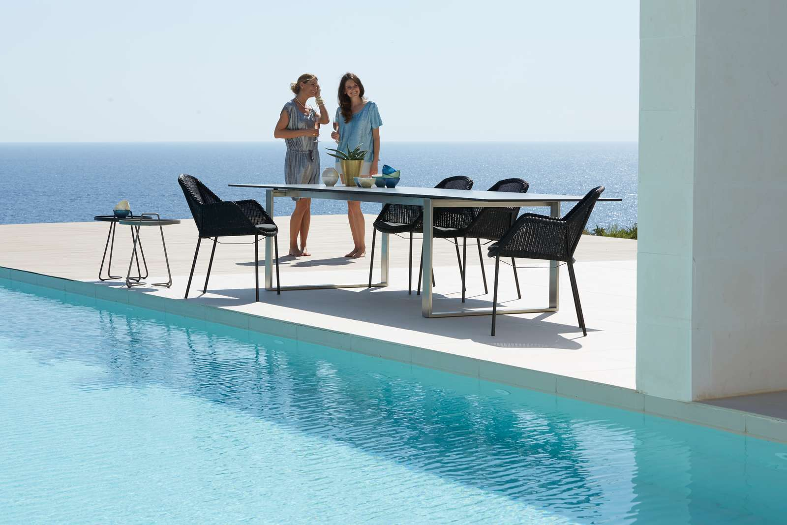 Breeze Outdoor Chair Four Legged Frame WHITE Cane-Line SINGLE PIECES