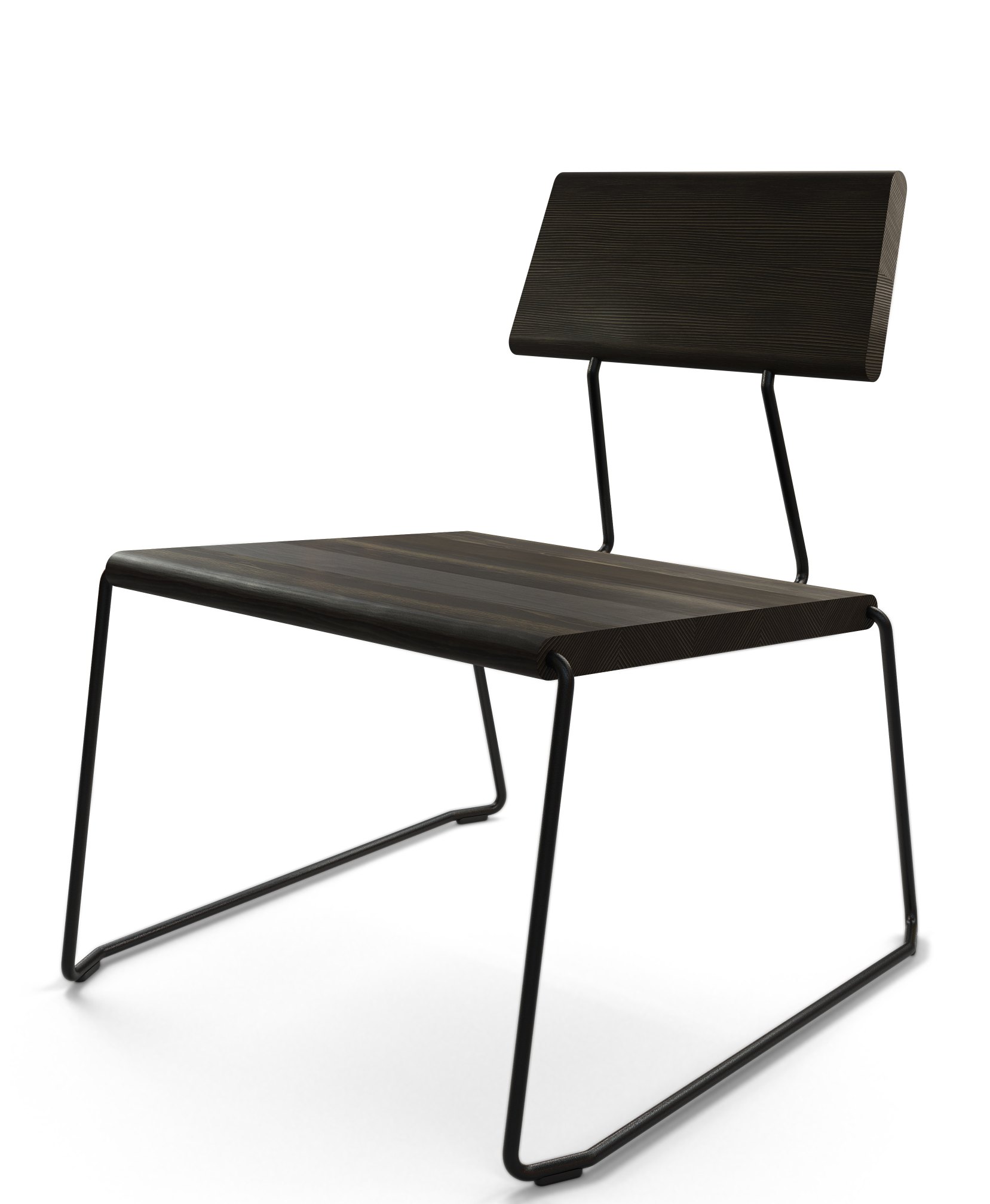 D:007 Lounge Chair Charcoal Black Fuchs & Habicht