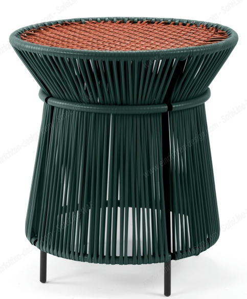 Caribe Chic Tall Side Table Outdoor ames Moss green / Copper / Black
