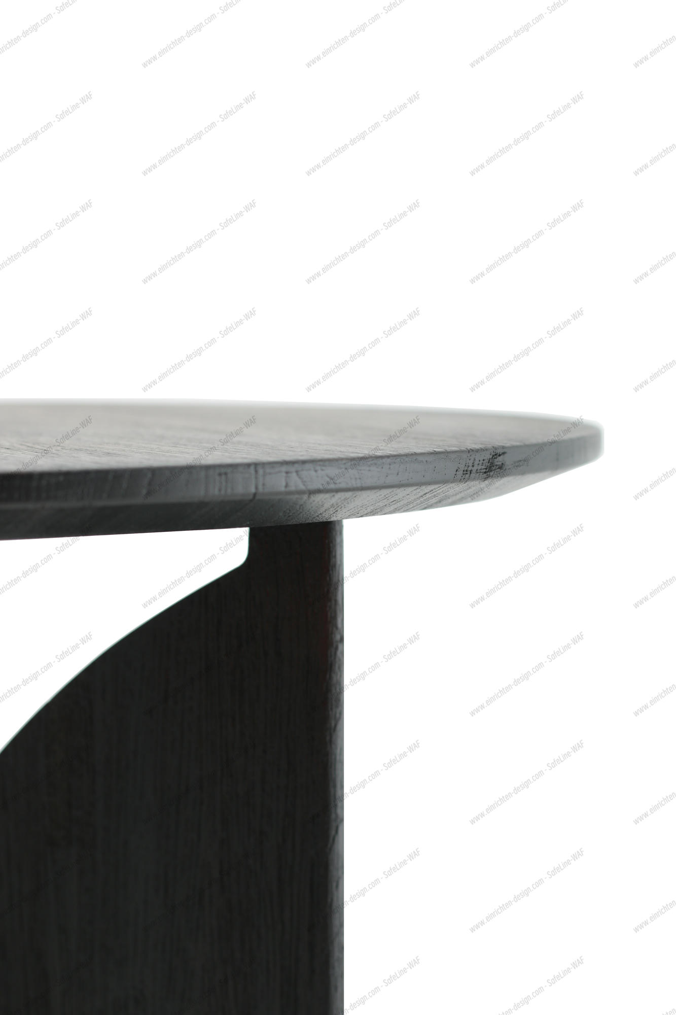 Teak Fin Side Table Black Painted Ethnicraft