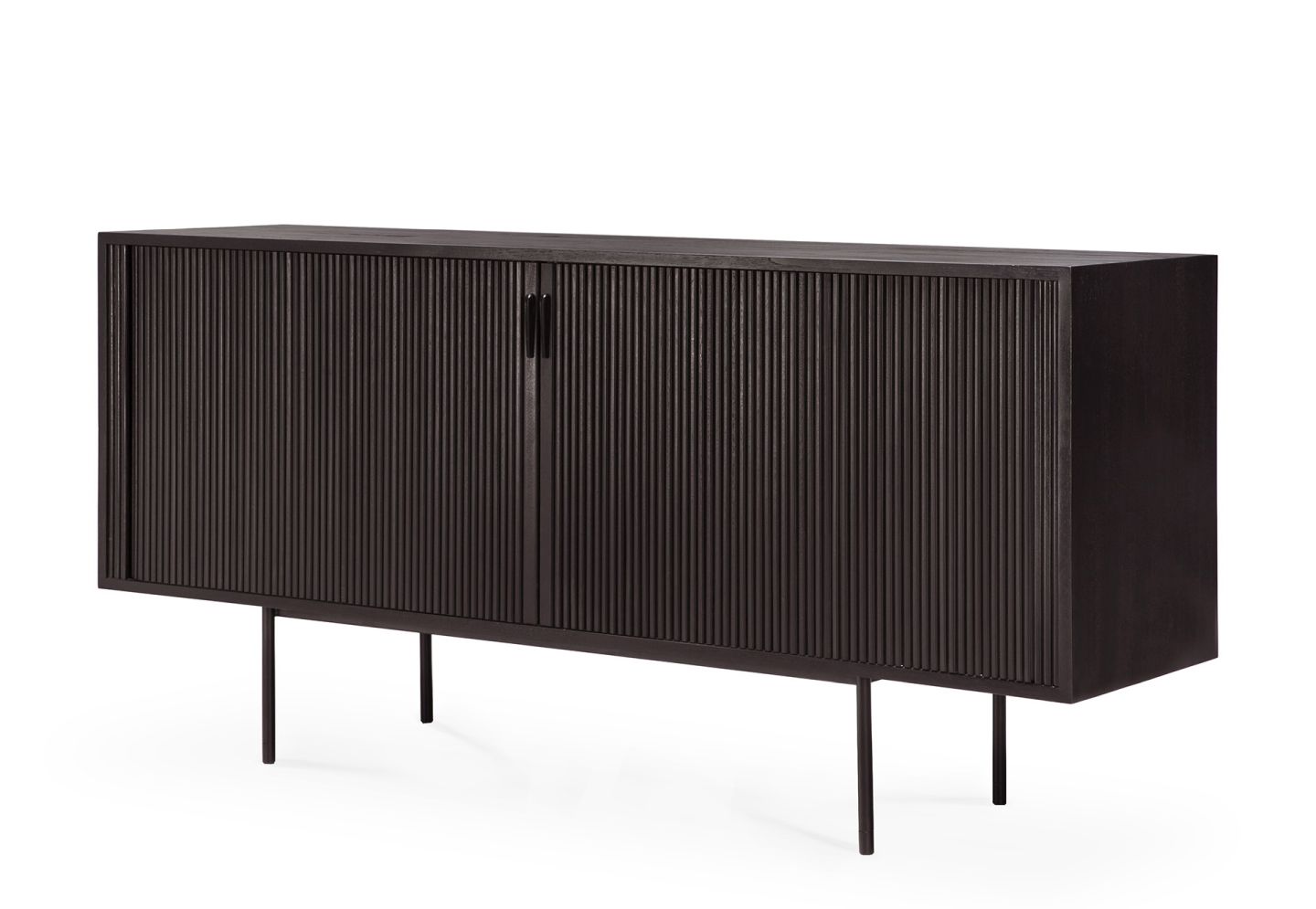 Roller Max Sideboard with 2 Doors Teak Black Ethnicraft