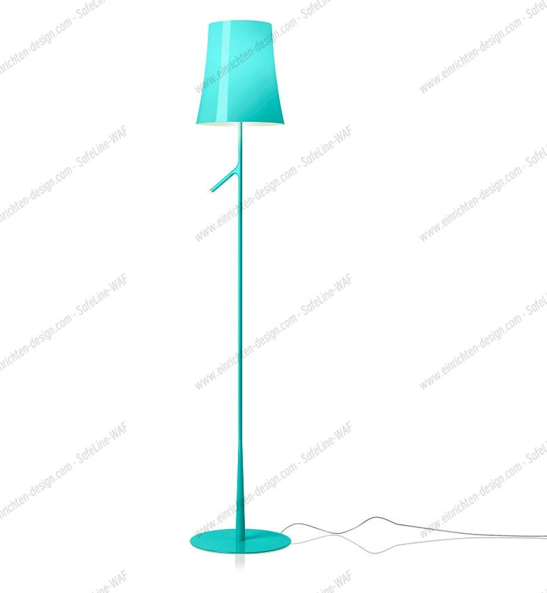 Birdie Lettura Floor lamp Foscarini without Lamp / On - Off circuit Aquamarine