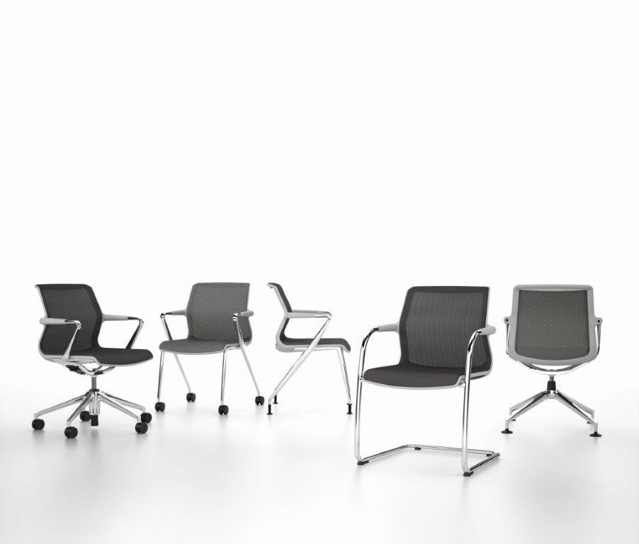 Unix Chair Four leg Chair with Roll Vitra