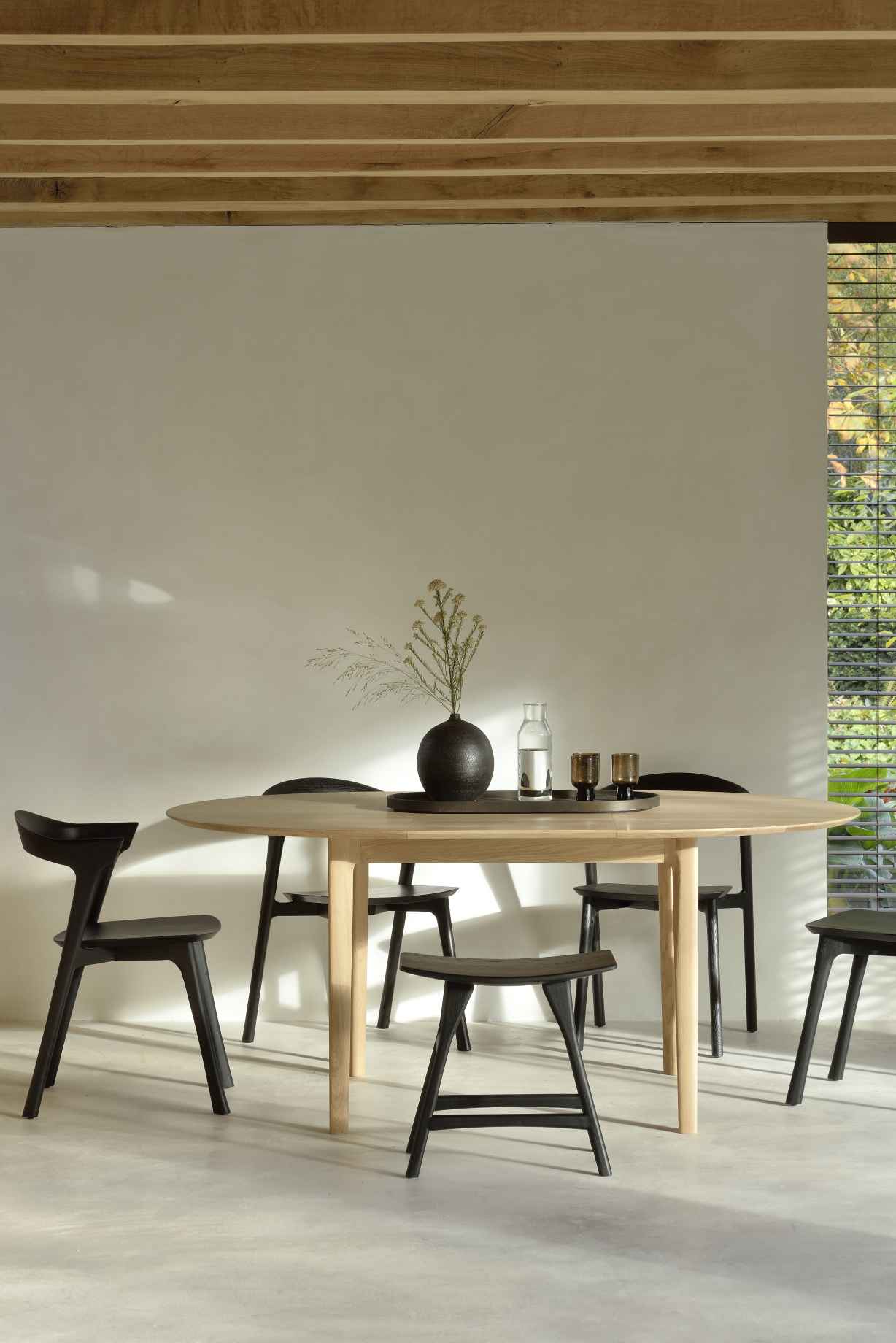 Bok Oak Extendable Table Round Ethnicraft