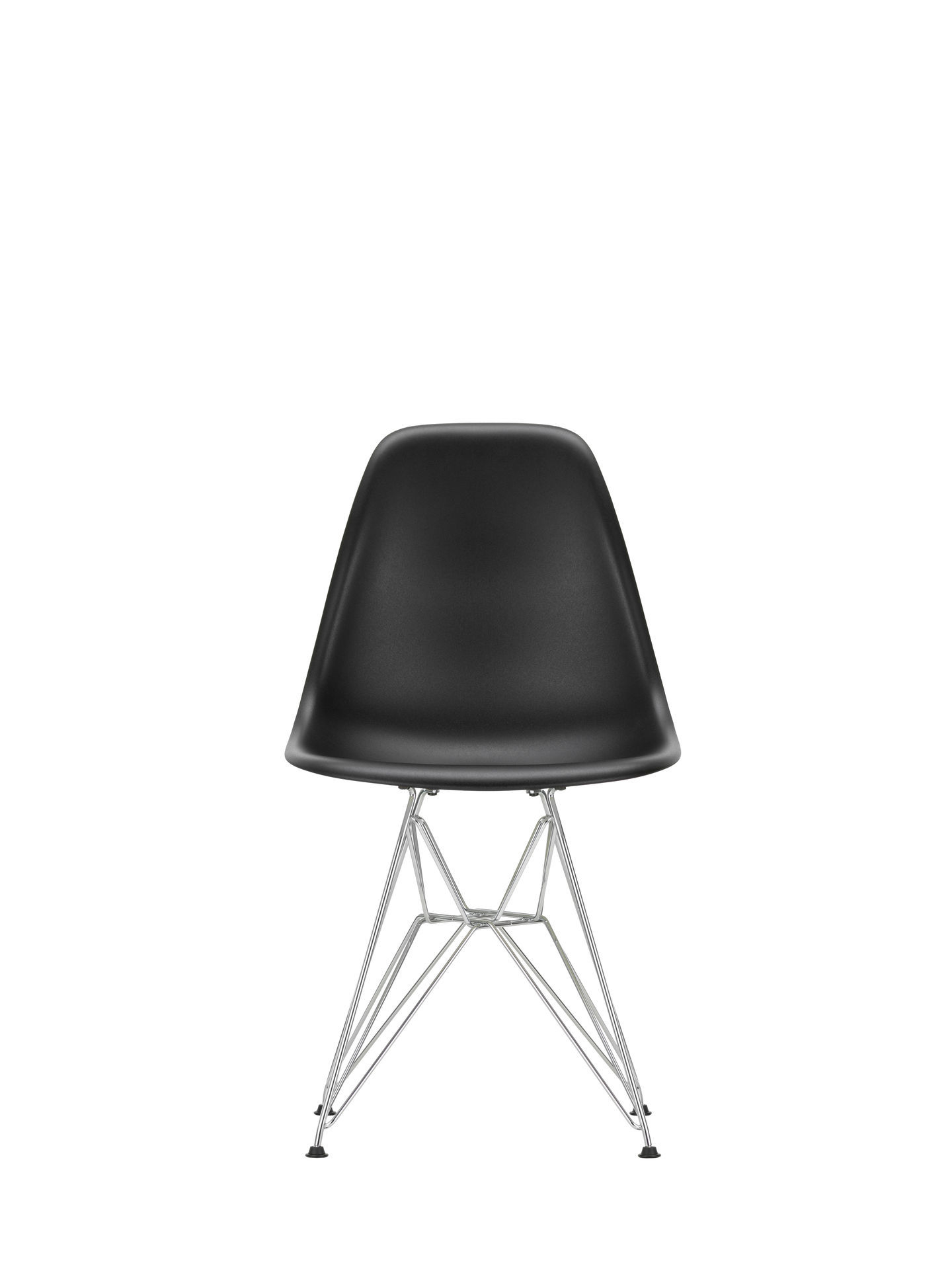 Eames Plastic Side Chair DSR Chair Vitra Black-Light Grey