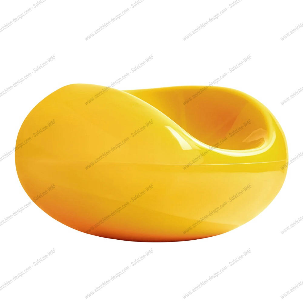 Gelber Pastil Stuhl von Eero Aarnio: Moderner Designklassiker, Sitzmöbel in skulpturaler Form.