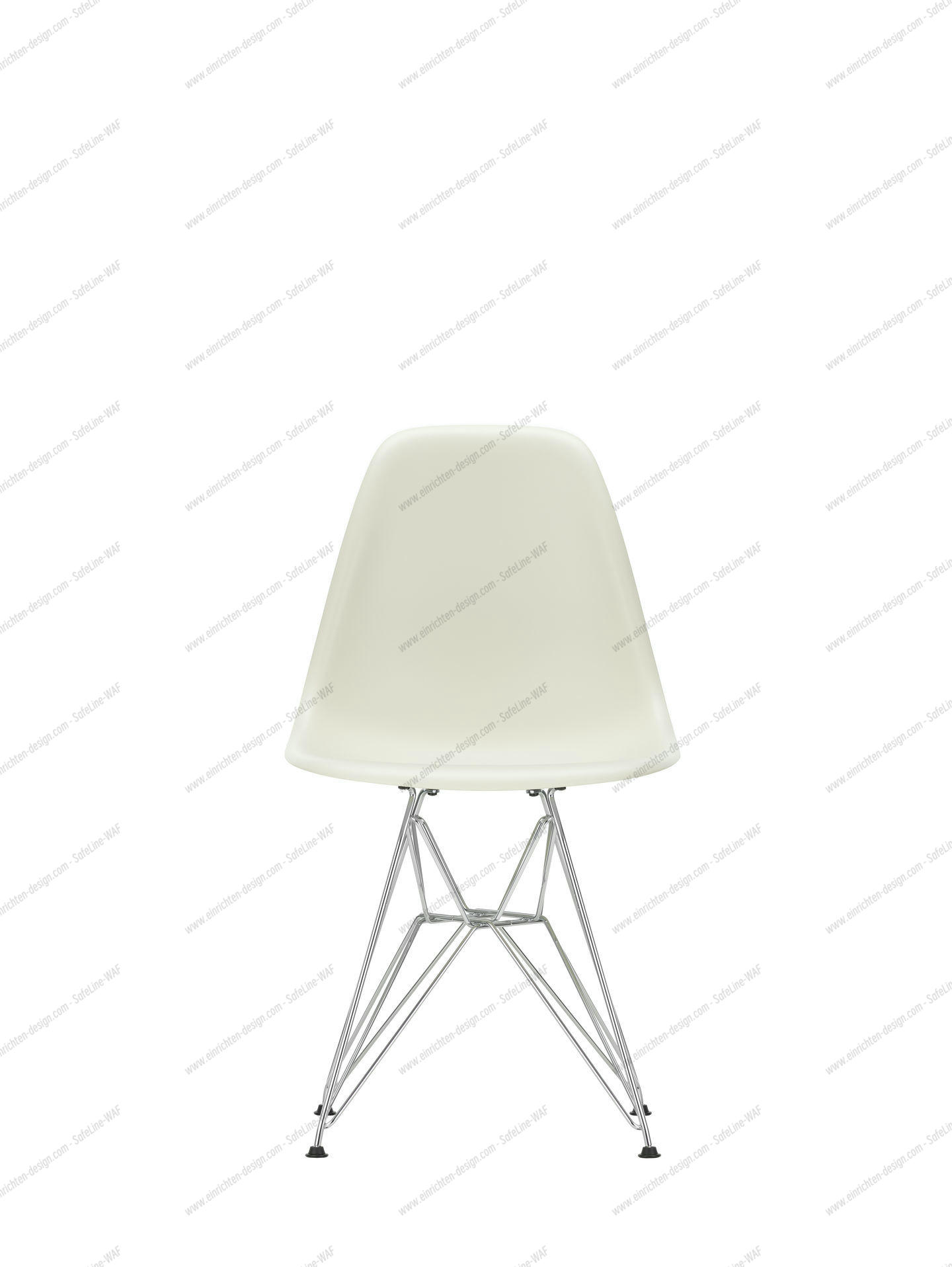 Eames Plastic Side Chair DSR Chair Vitra Black-Pale Pink