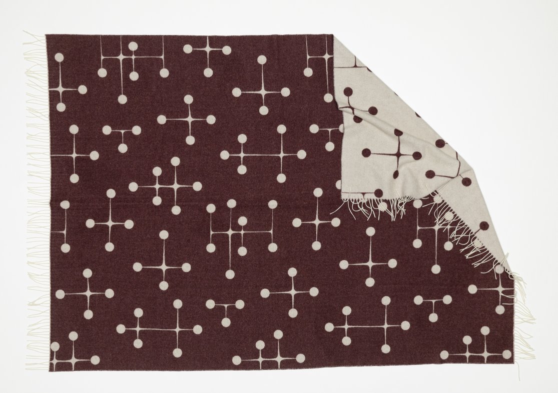 Eames Wool Blanket Bordeaux Wool Blanket Vitra LIMITED EDITION 