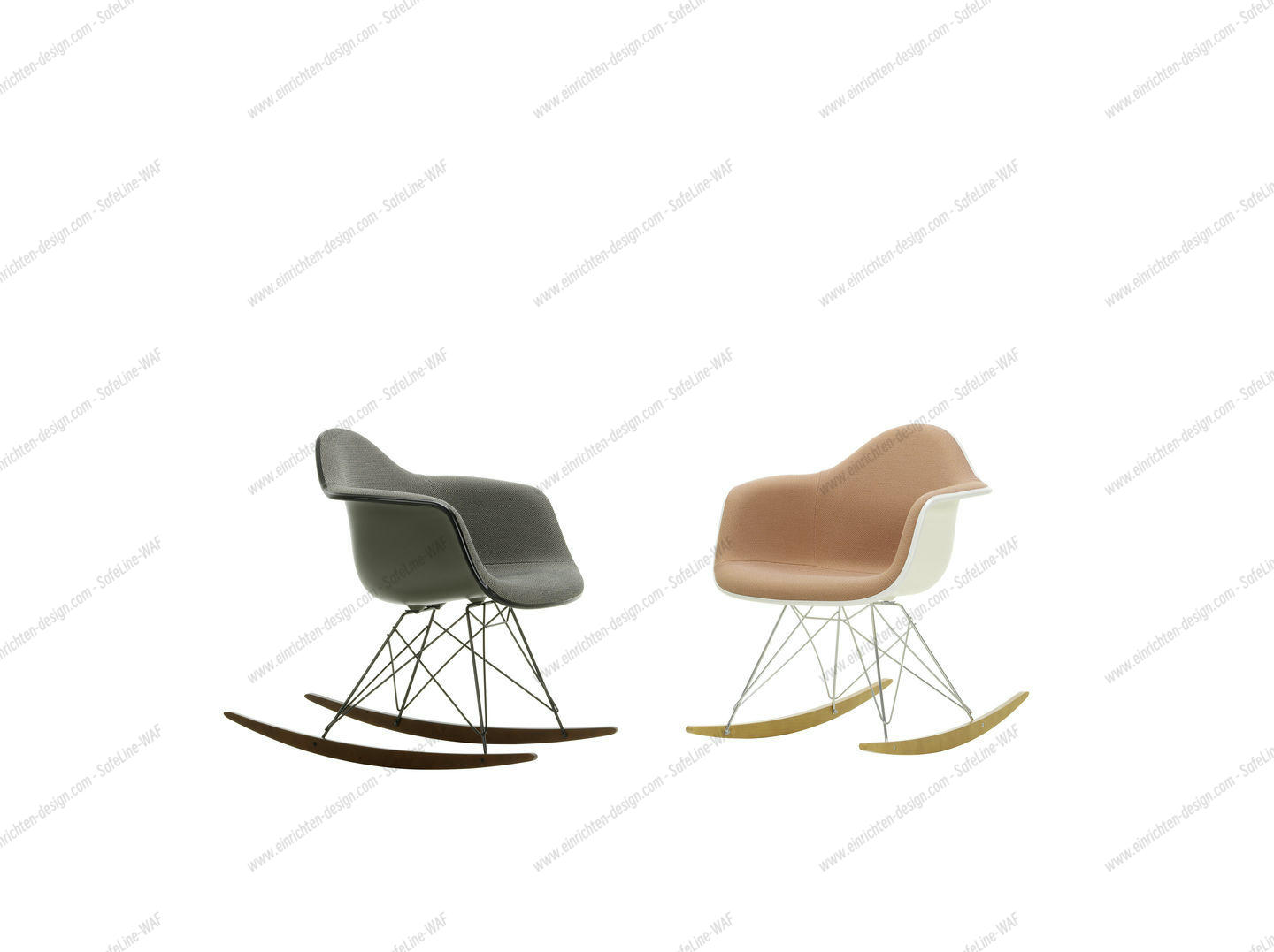 Eames Plastic Armchair RAR Rocking Chair Fully upholstered Vitra