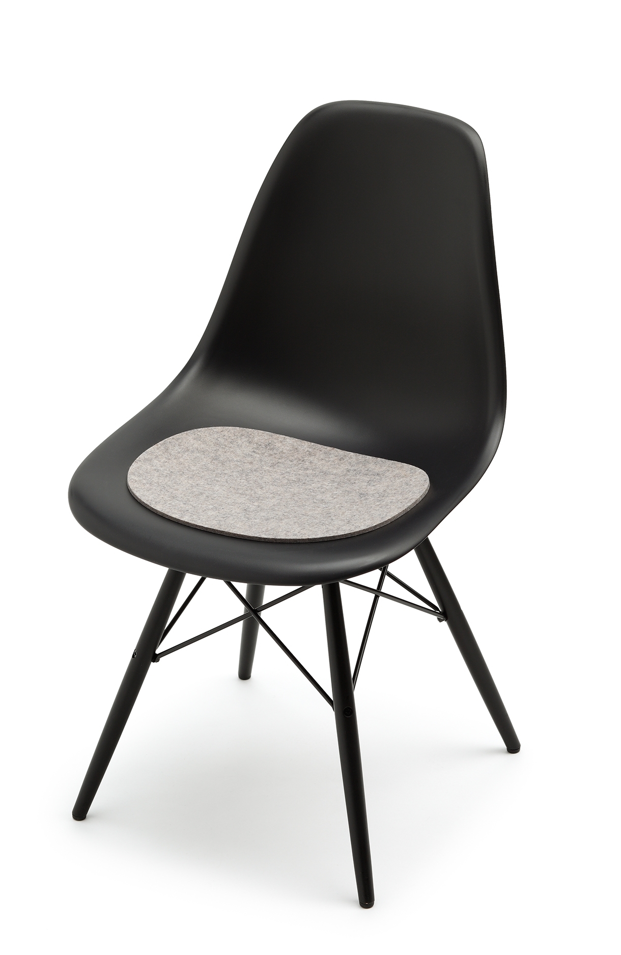 Seat pad-Felt pad Eames Plastic Side Chairs DSR / DSW graphite Hey Sign
