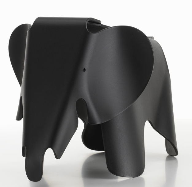 Eames Elephant Stool RE Vitra Deep black