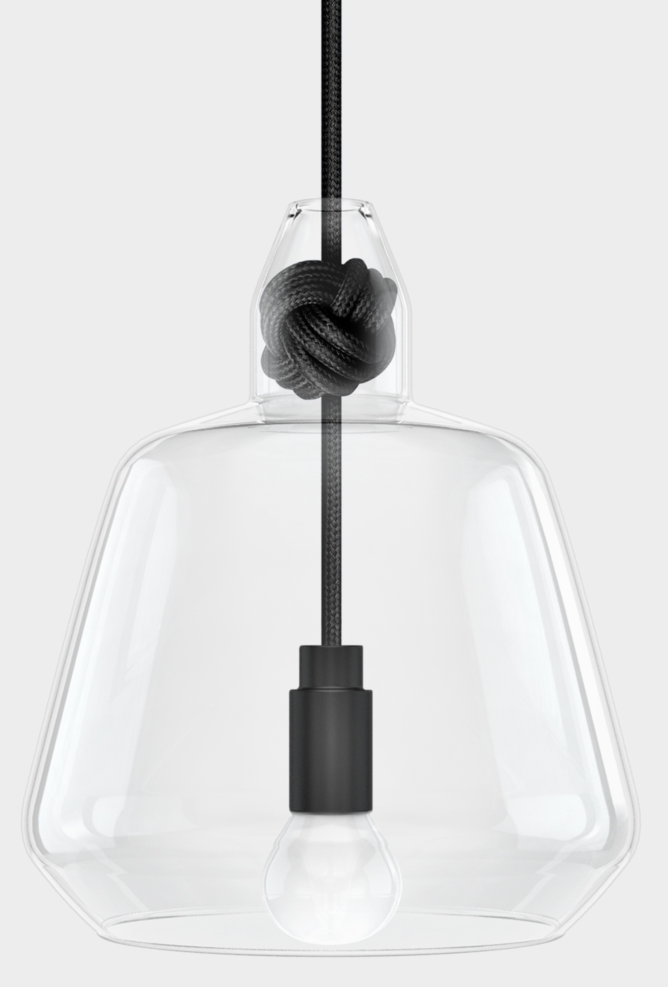 Knot lamp large Pendelleuchte Vitamin-grau