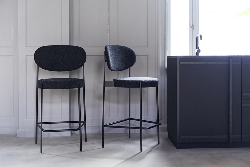 Series 430 Bar Stool Bar stool 75 cm BLACK / REMIX 123 Verpan SINGLE PIECES