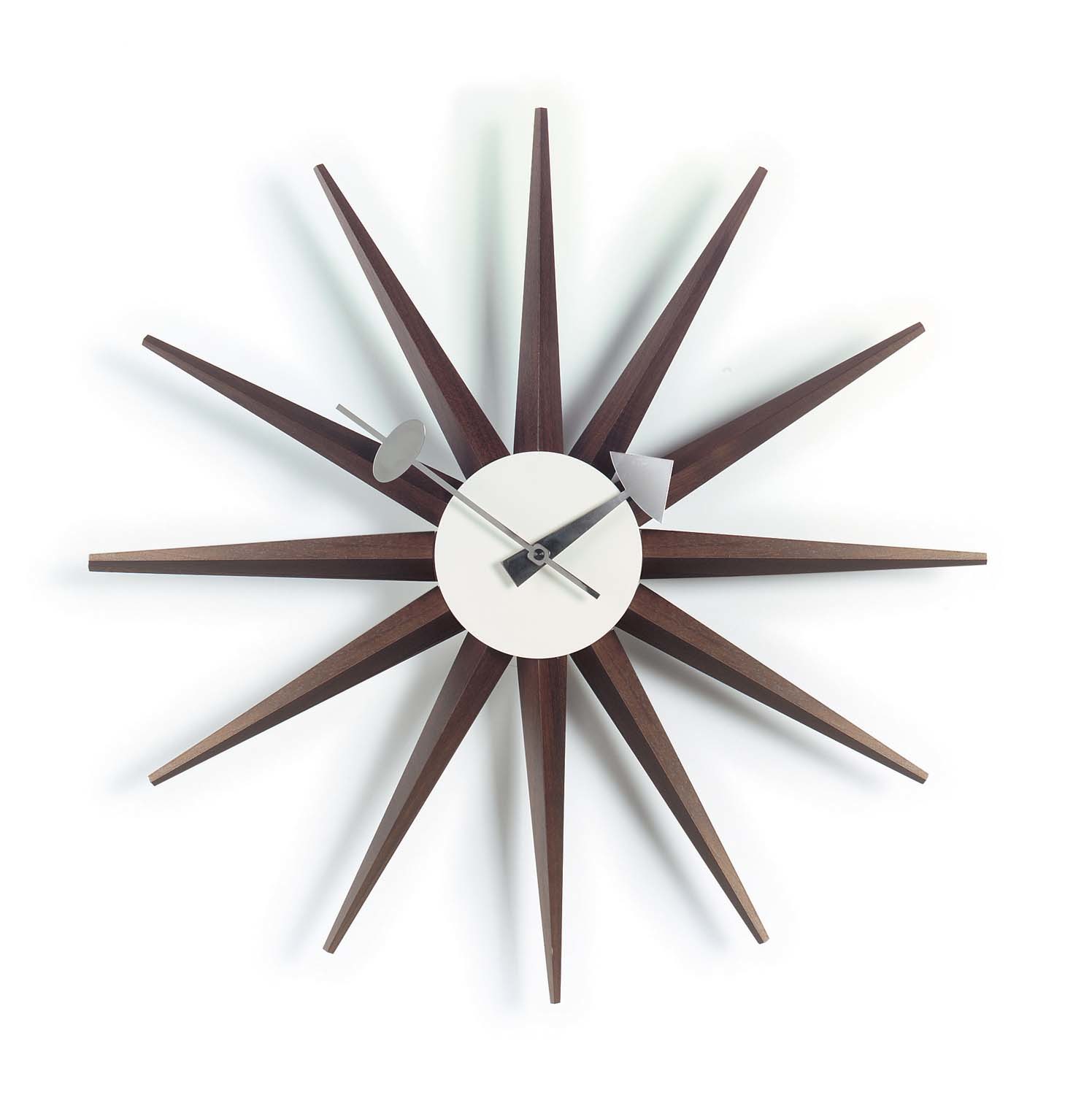 Sunburst Clock Wall Clock - Walnut Vitra