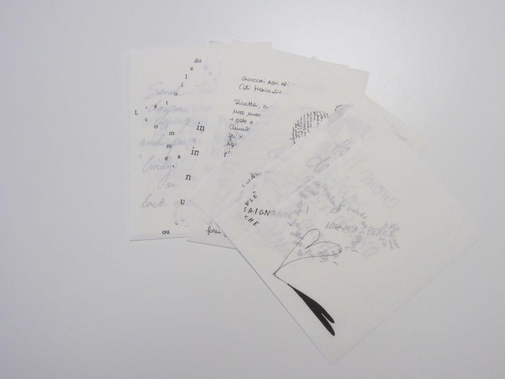 Set of papers for the Zettel Z 5 lamp by Ingo Maurer printed