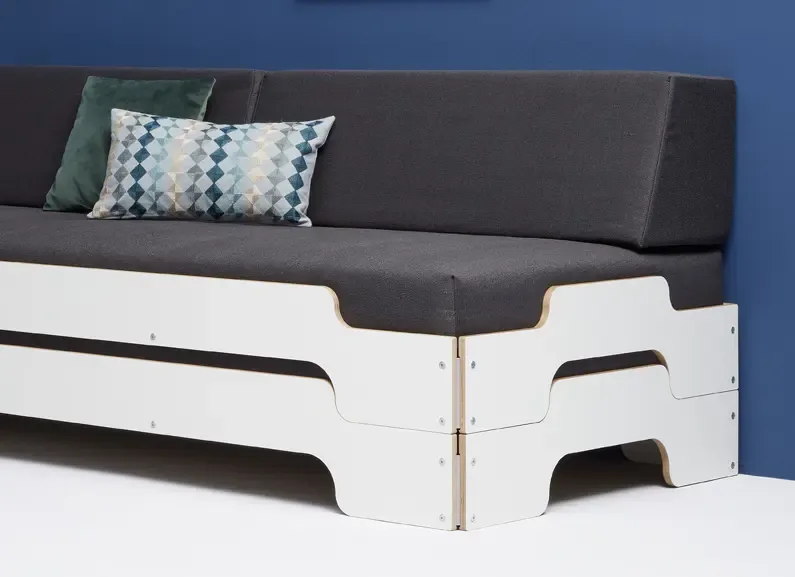 Square back cushion for stacking lounger Müller Small Living
