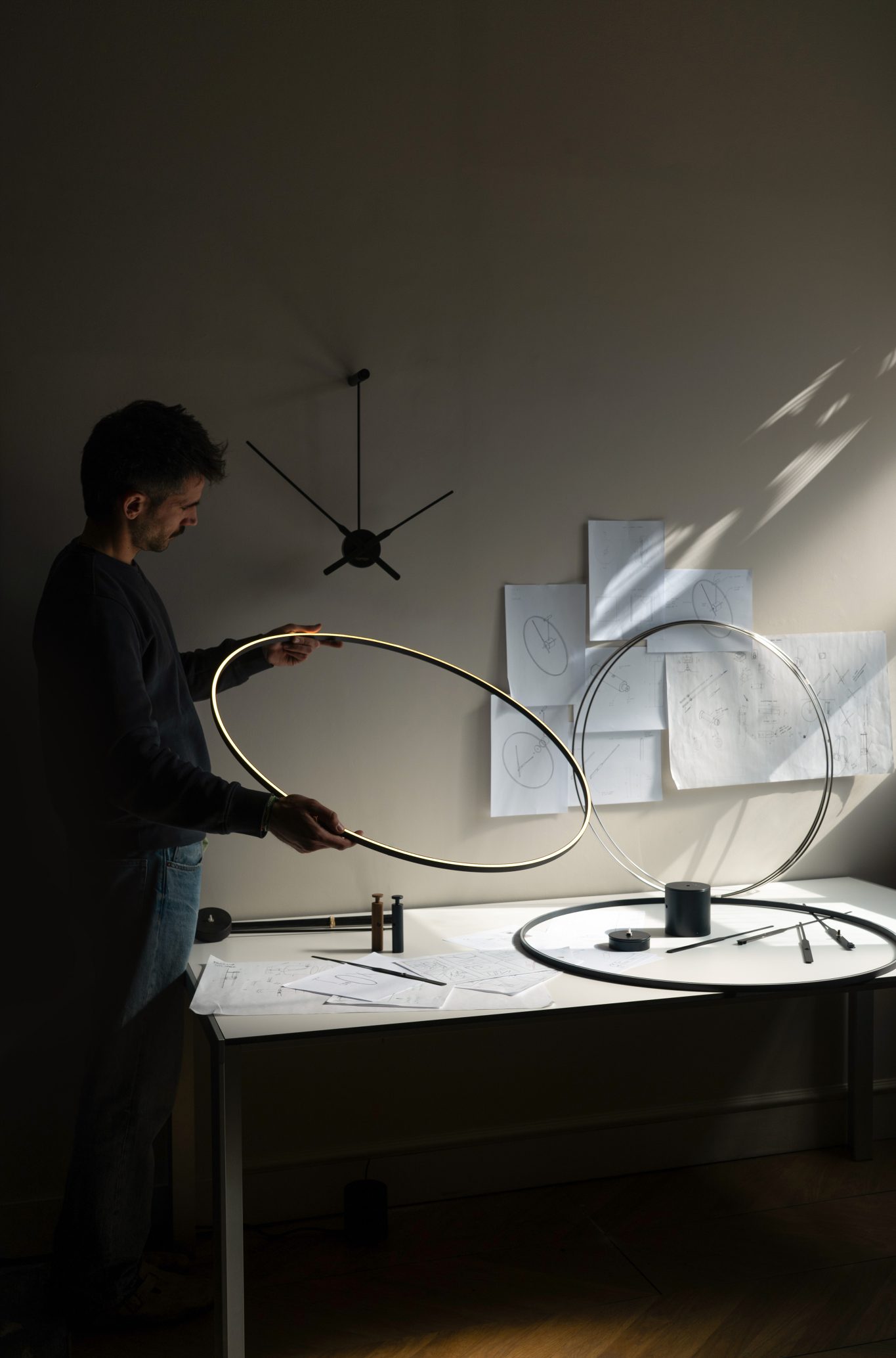 Ombra Clock wall clock nomon