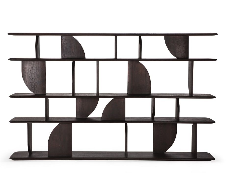 Geometric Shelf Teak lacquered Ethnicraft
