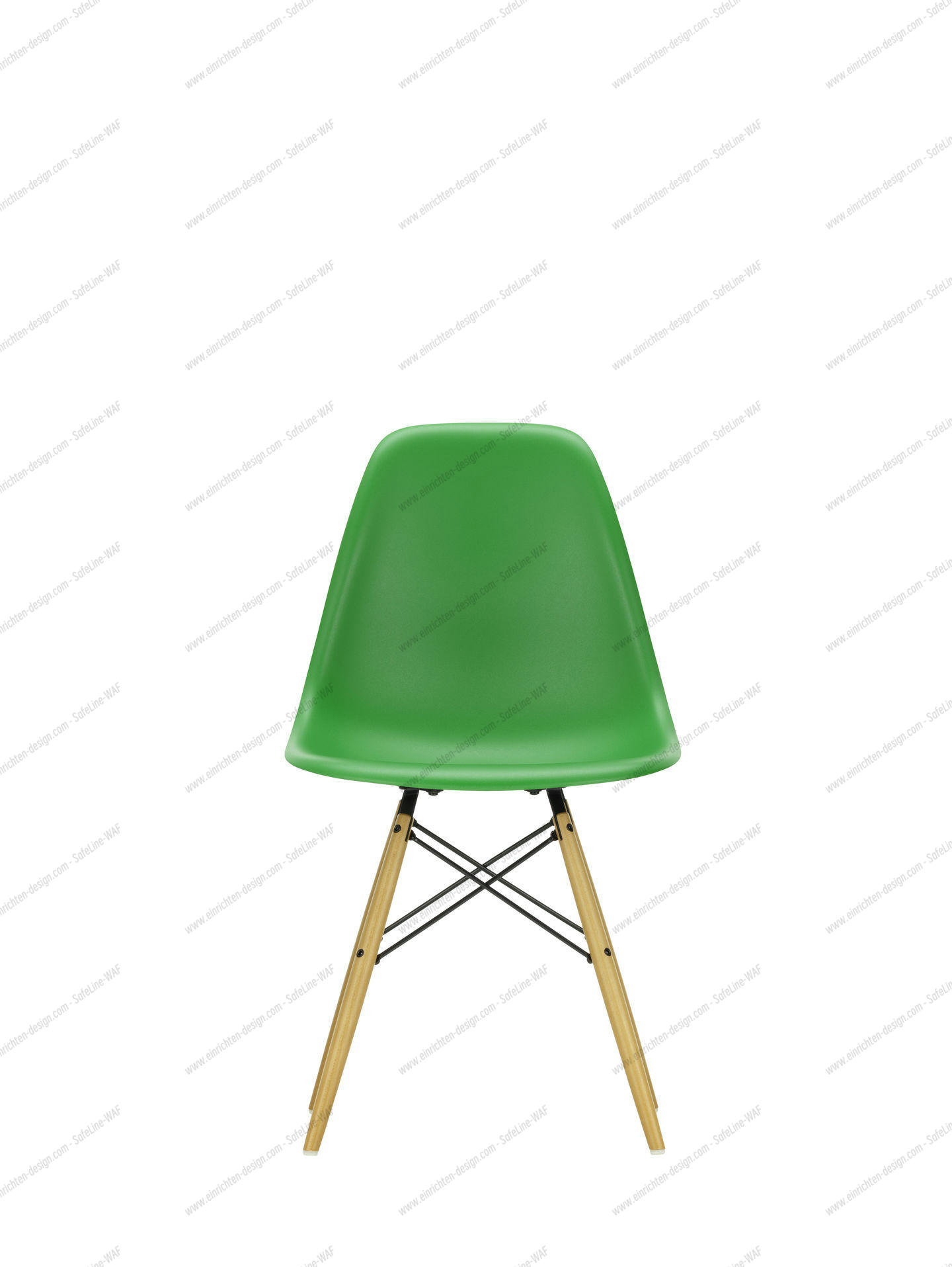 Eames Plastic Side Chair DSW Chair Vitra Maple yellowish-Deep black