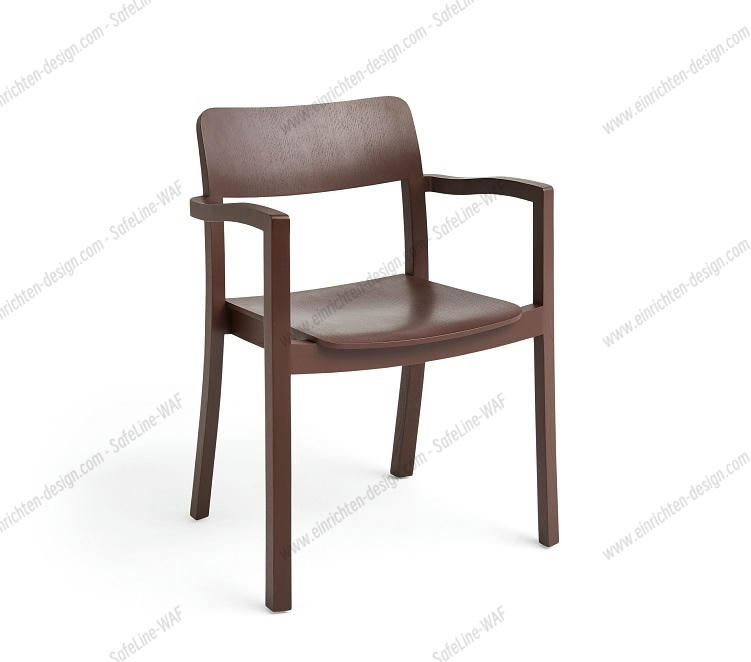 Pastis Armchair Hay red Roter Pastis Armchair von Hay: Moderner Armlehnenstuhl aus Holz für Esszimmer und Wohnbereich.