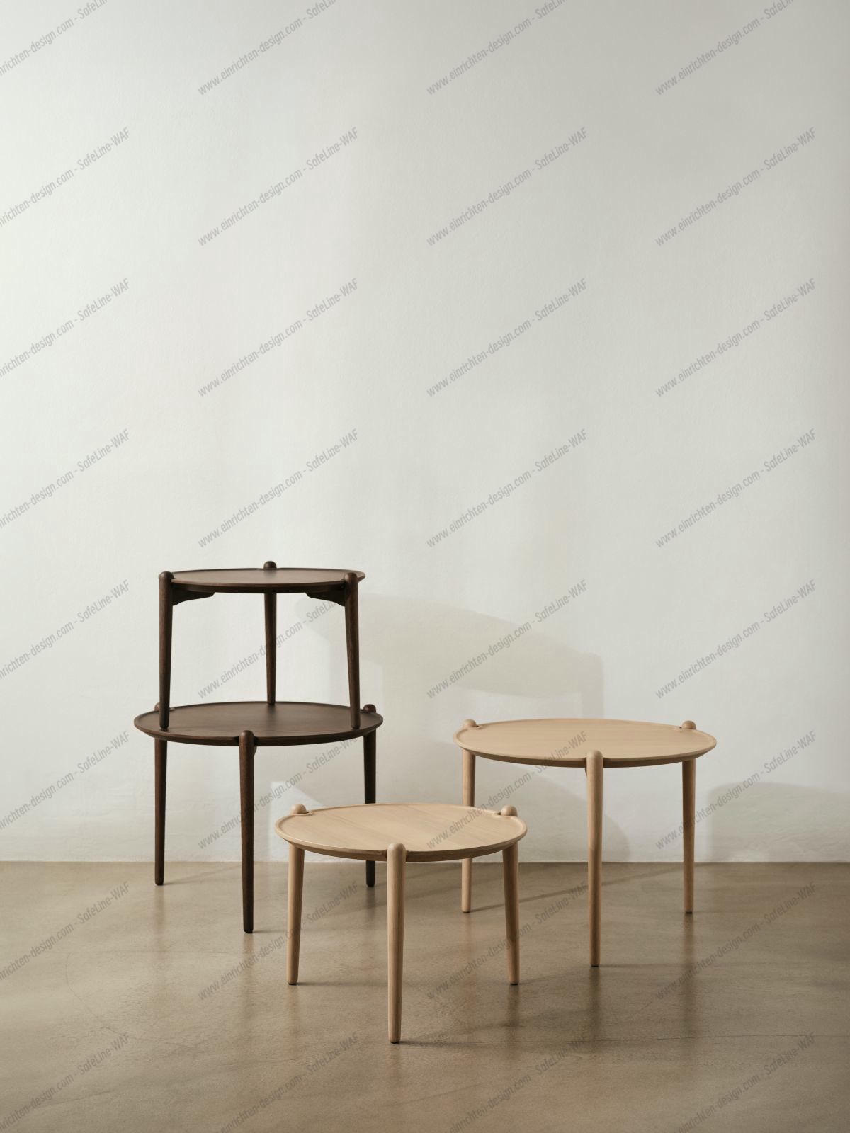 Aria Side table Low - Dark Oak Design House Stockholm