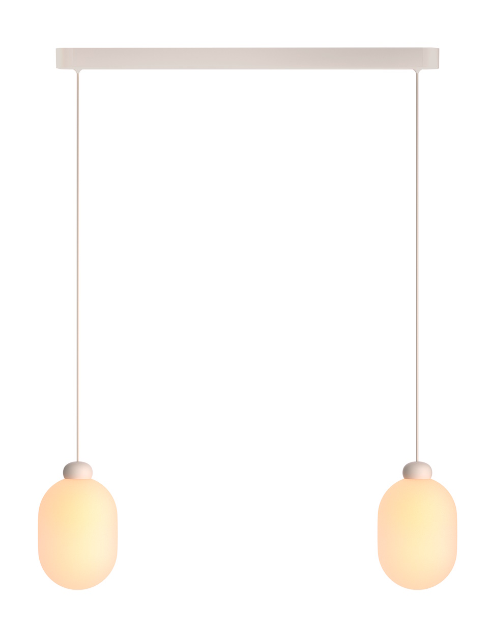 Sun Duo pendant light grey 