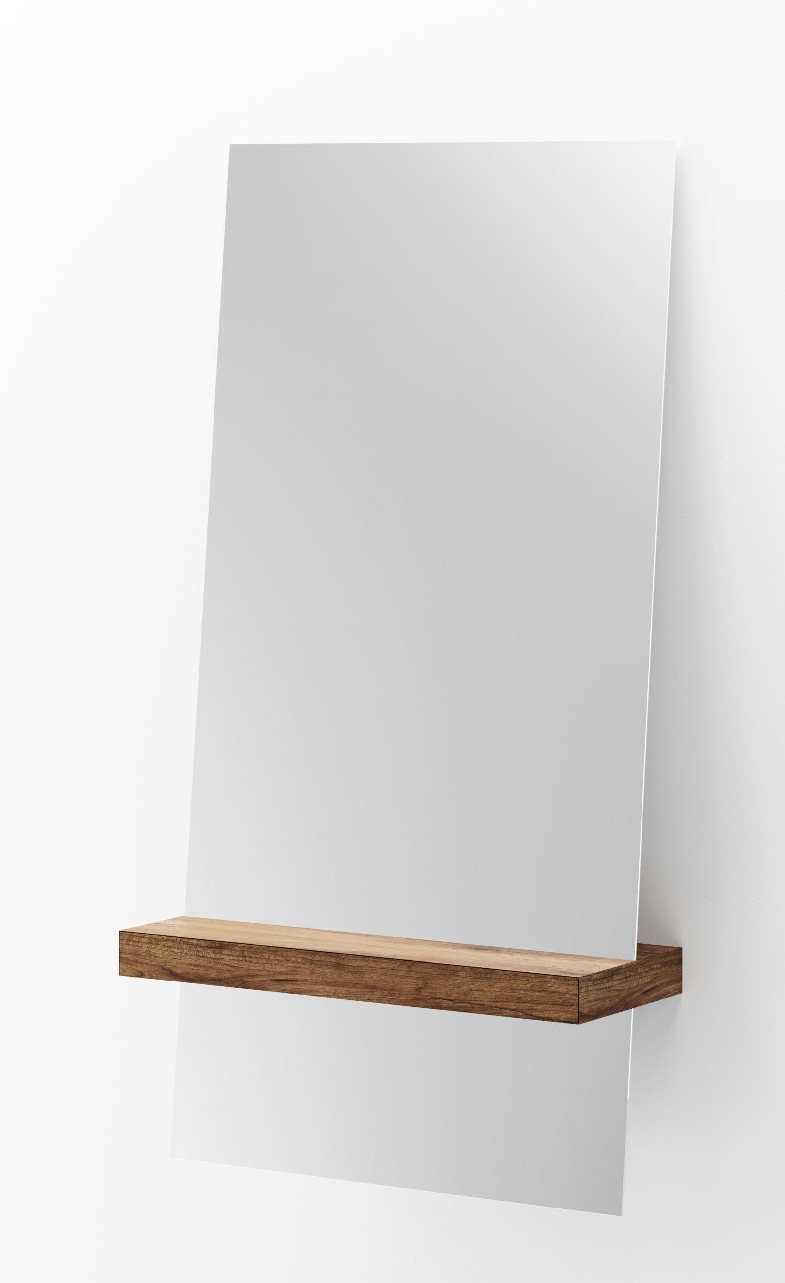 Guillotine Rectangular Mirror Walnut PER/USE