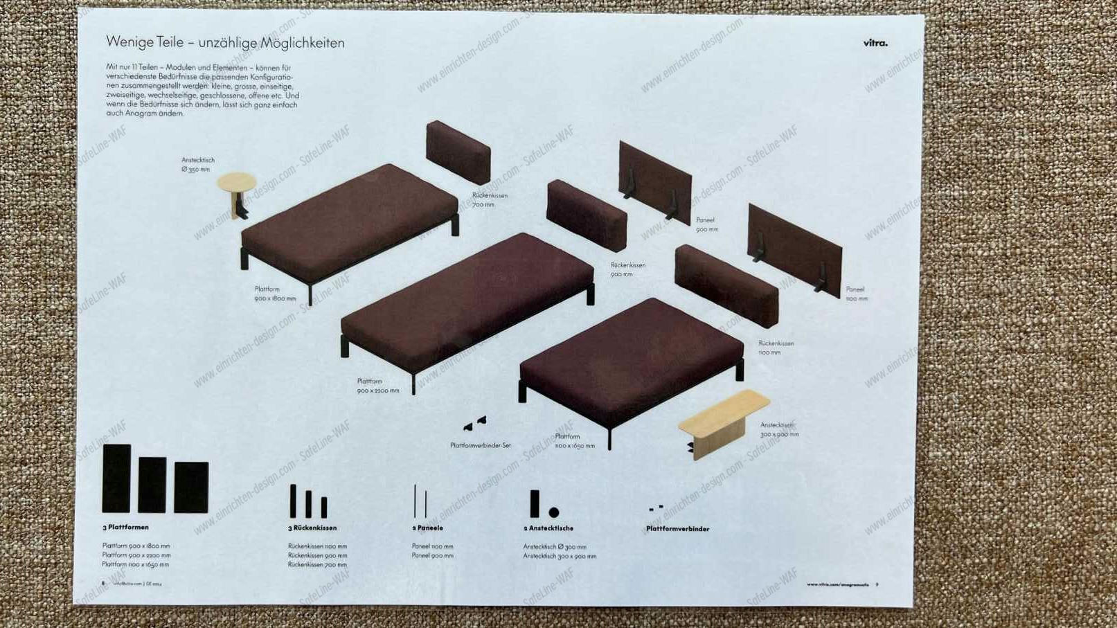Anagram sofa combination Vitra EXHIBITION PIECES