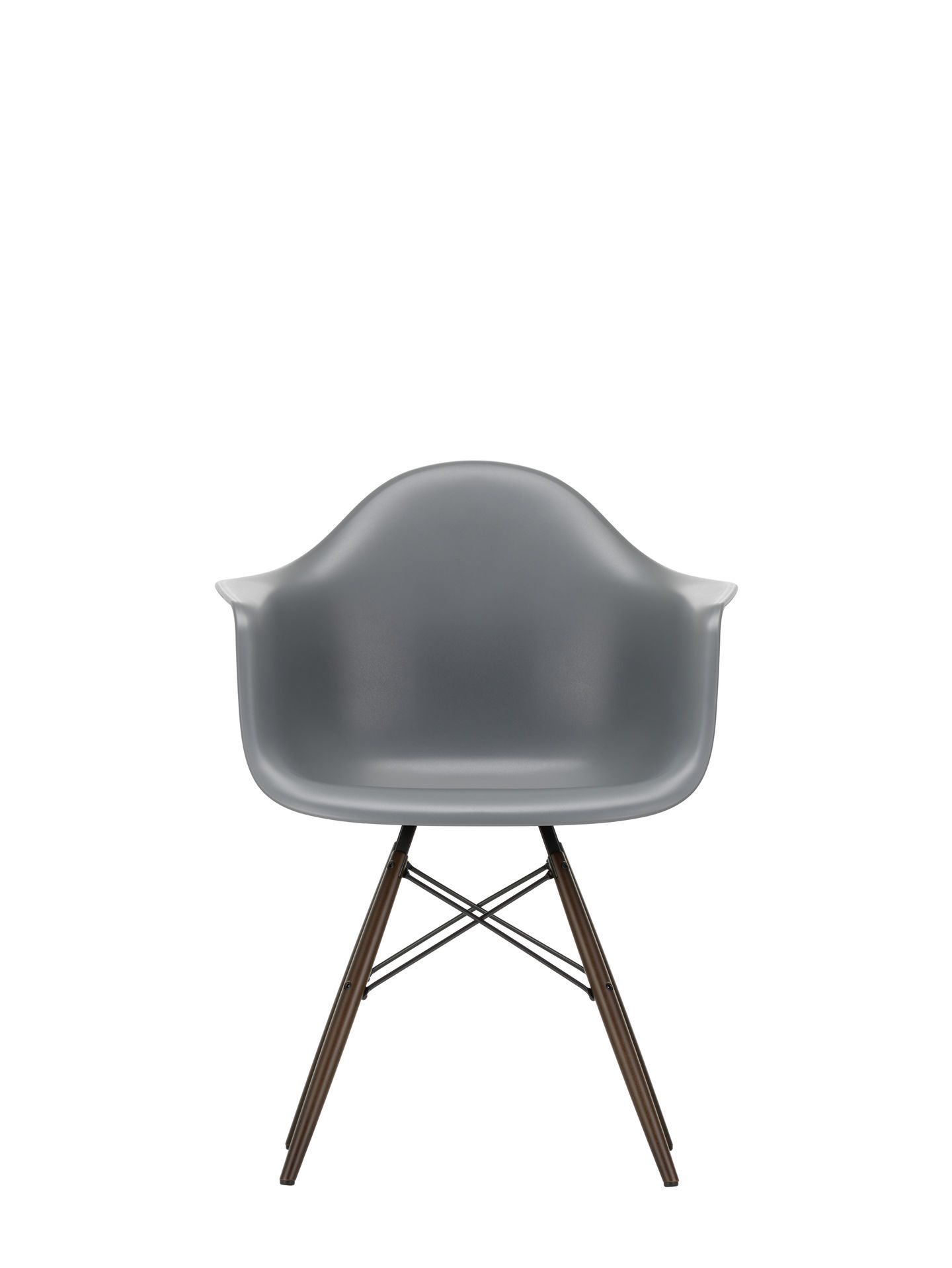 Eames Plastic Arm Chair DAW Chair Vitra Maple yellowish - Granite grey