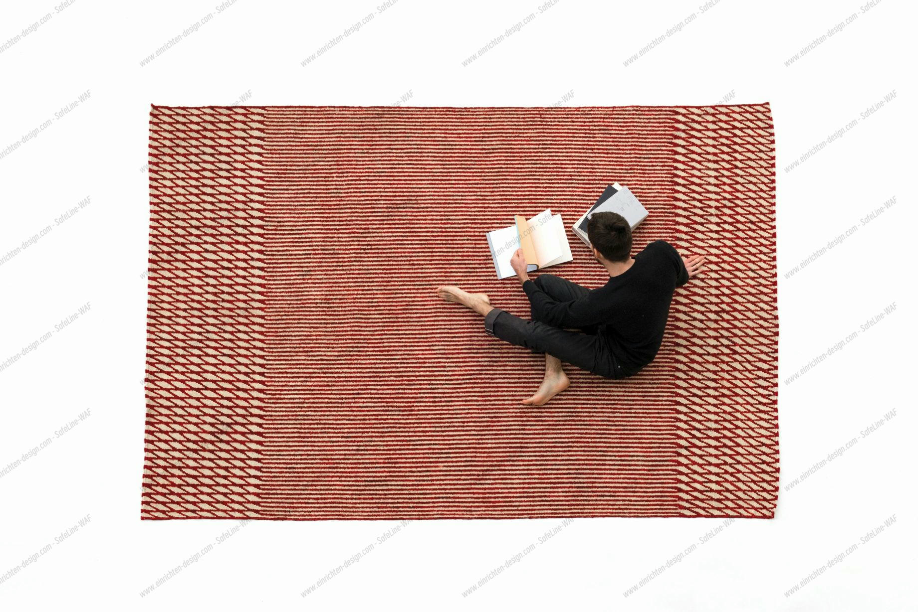 Blur Carpet  170x240 cm Red Nanimarquina