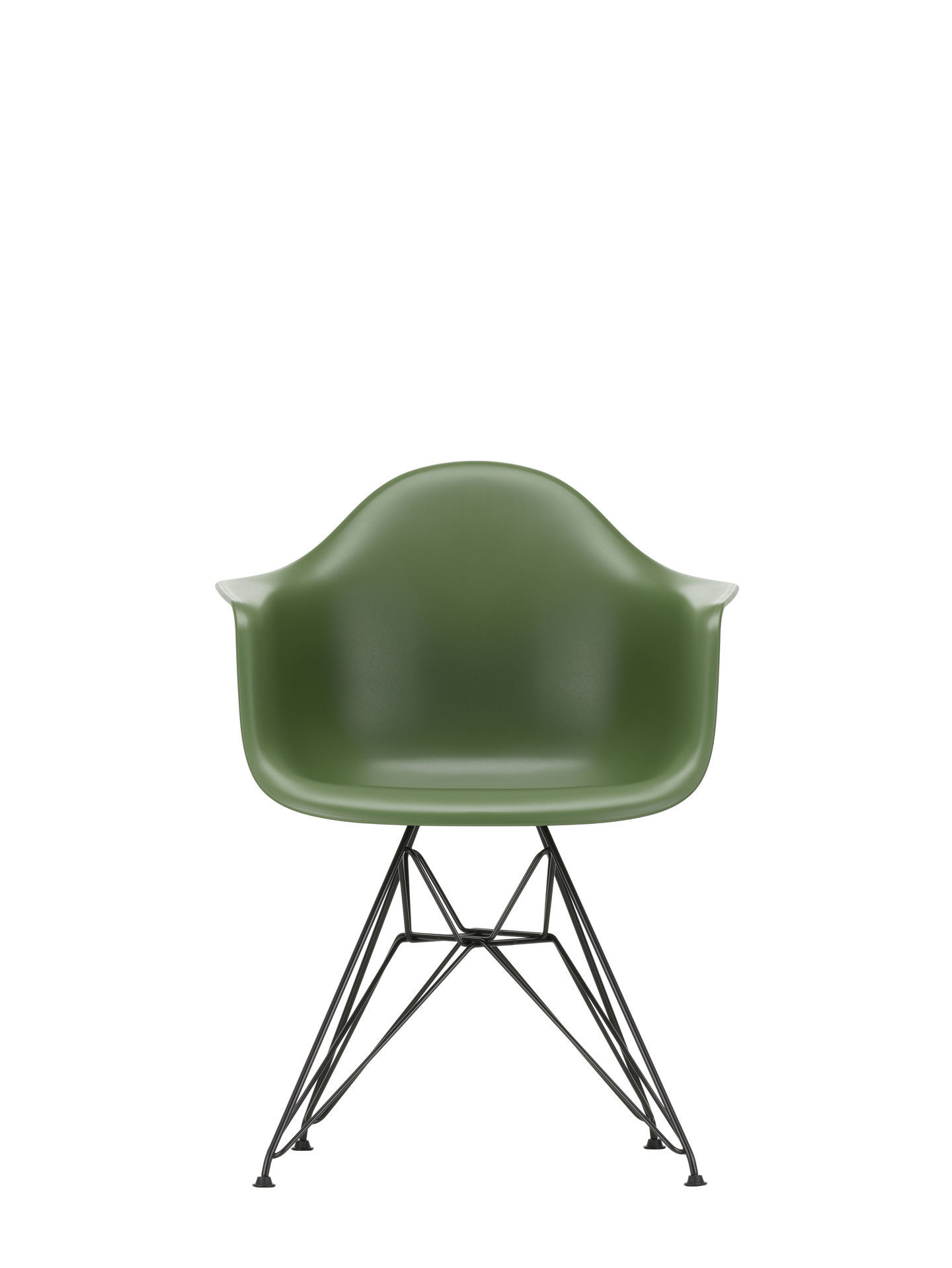 Eames Plastic Arm Chair DAR Chair Vitra Black - Sea blue