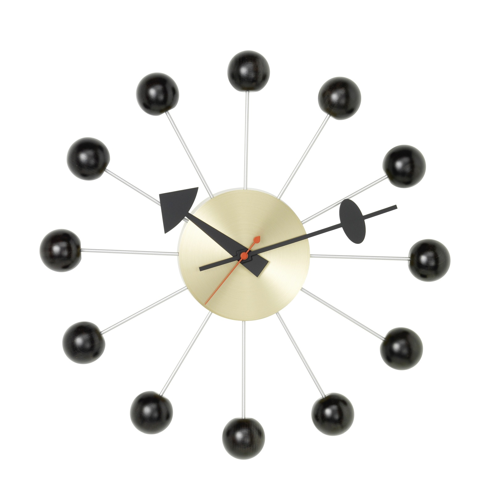 Ball Clock wall clock - black Vitra
