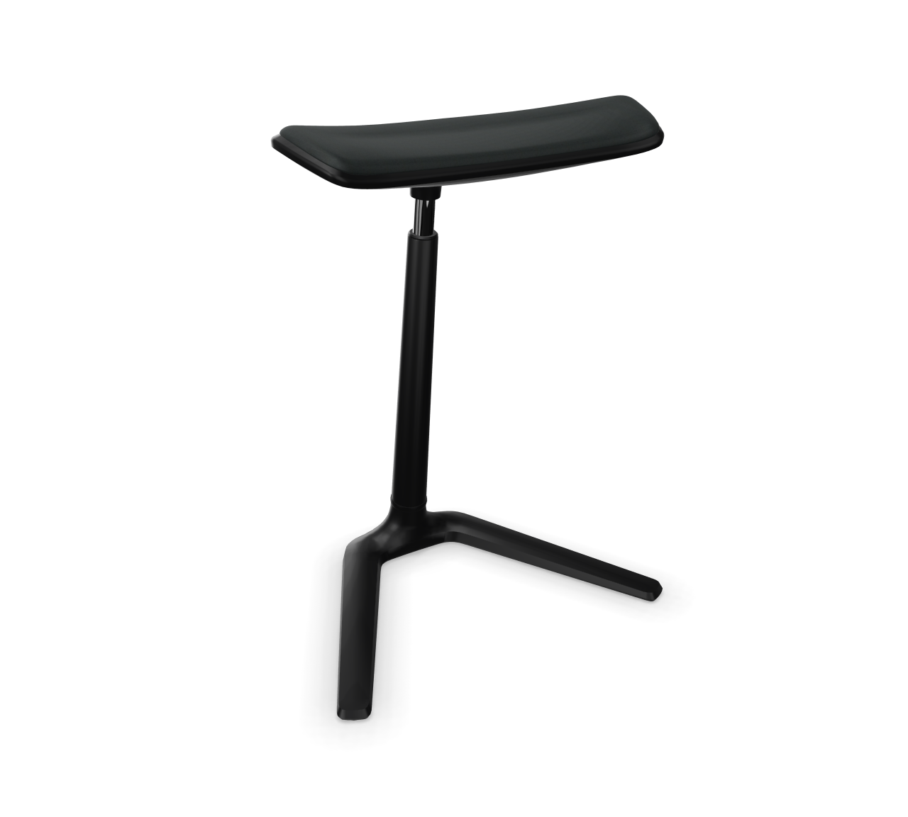Schwarze Kinetic Stehhilfe von Interstuhl: Ergonomische Stehstütze für aktives Sitzen und Stehen.