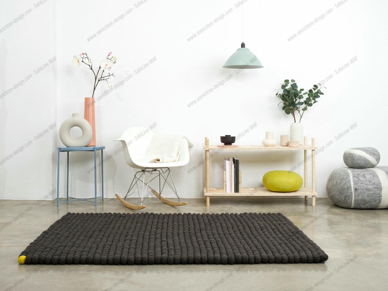 Big One Rectangular Felt carpet 180 x 260 cm myfelt Anthracite