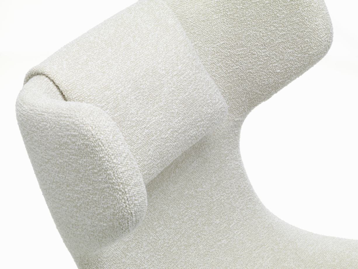 Grand Repos Armchair + Ottoman Vitra Polished Nubia Ivory / Pearl