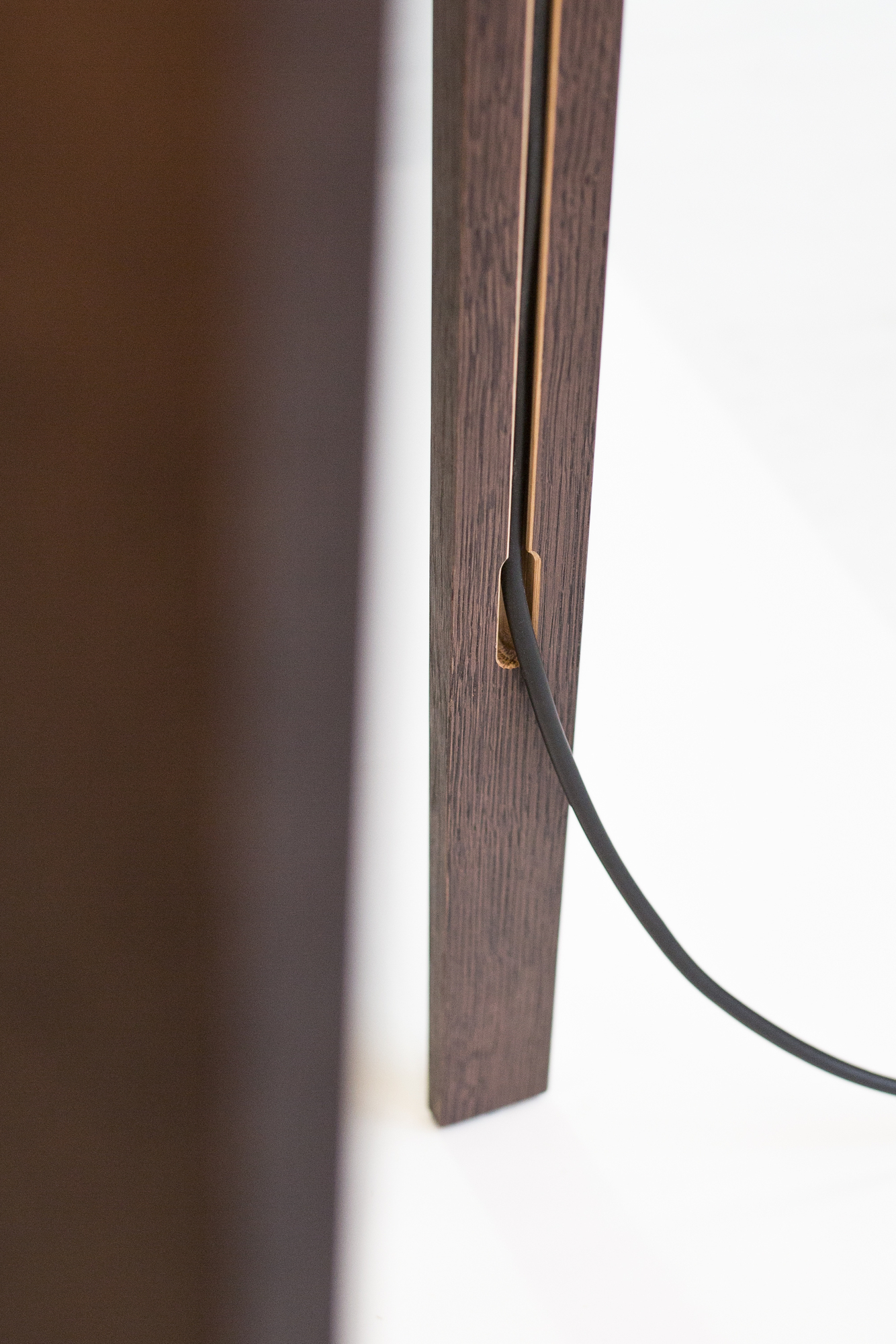 Luca Stand high floor lamp natural oak / white Maigrau
