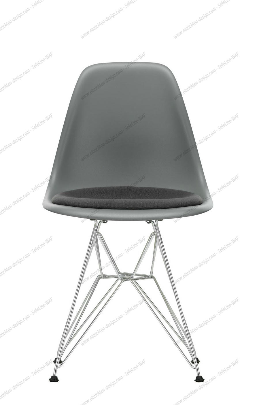 Eames Plastic Side Chair DSR Chair with seat cushion Vitra