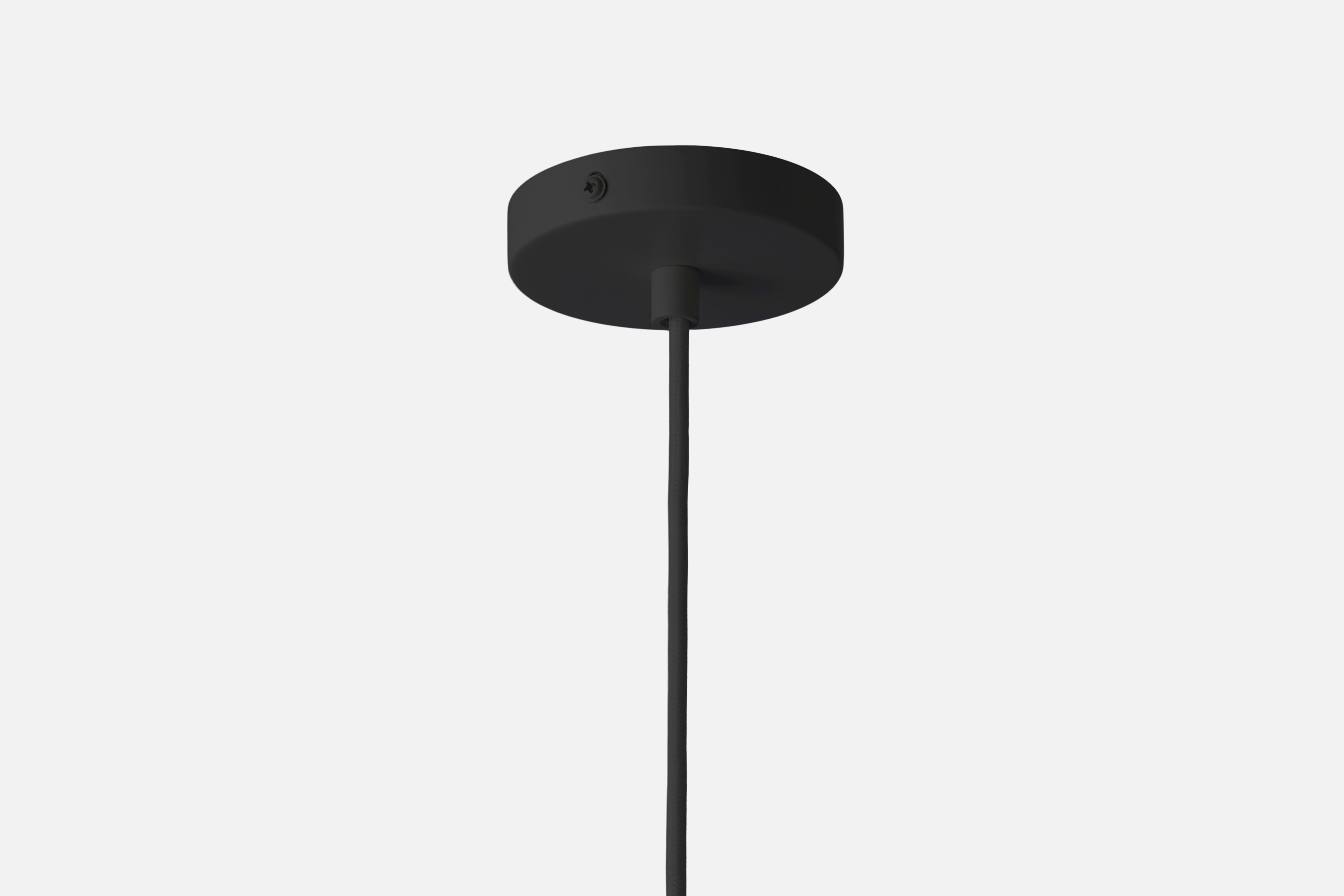Stone Pendant lamp Large black Woud