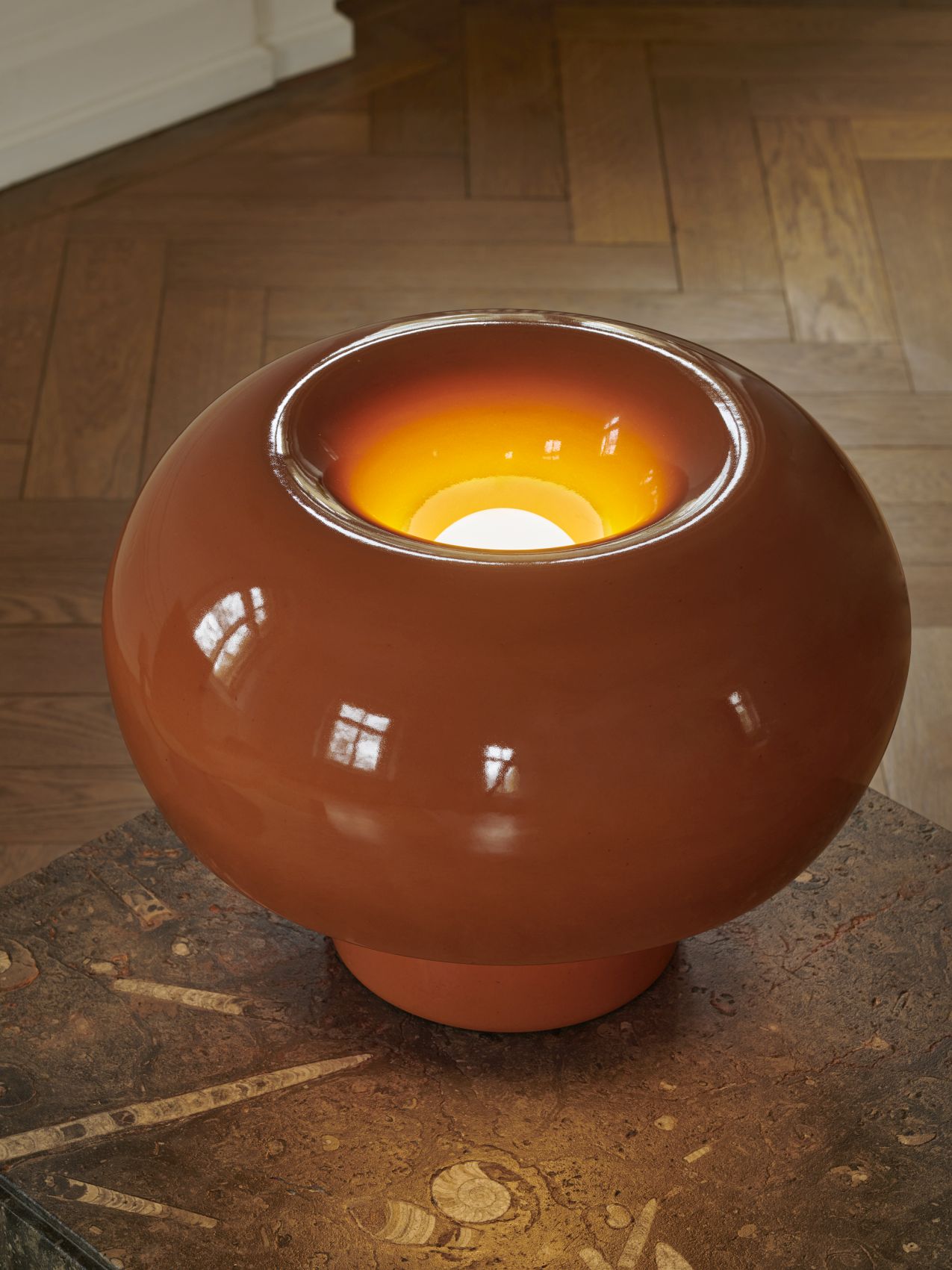 Fonte table lamp Caramel brown Favius