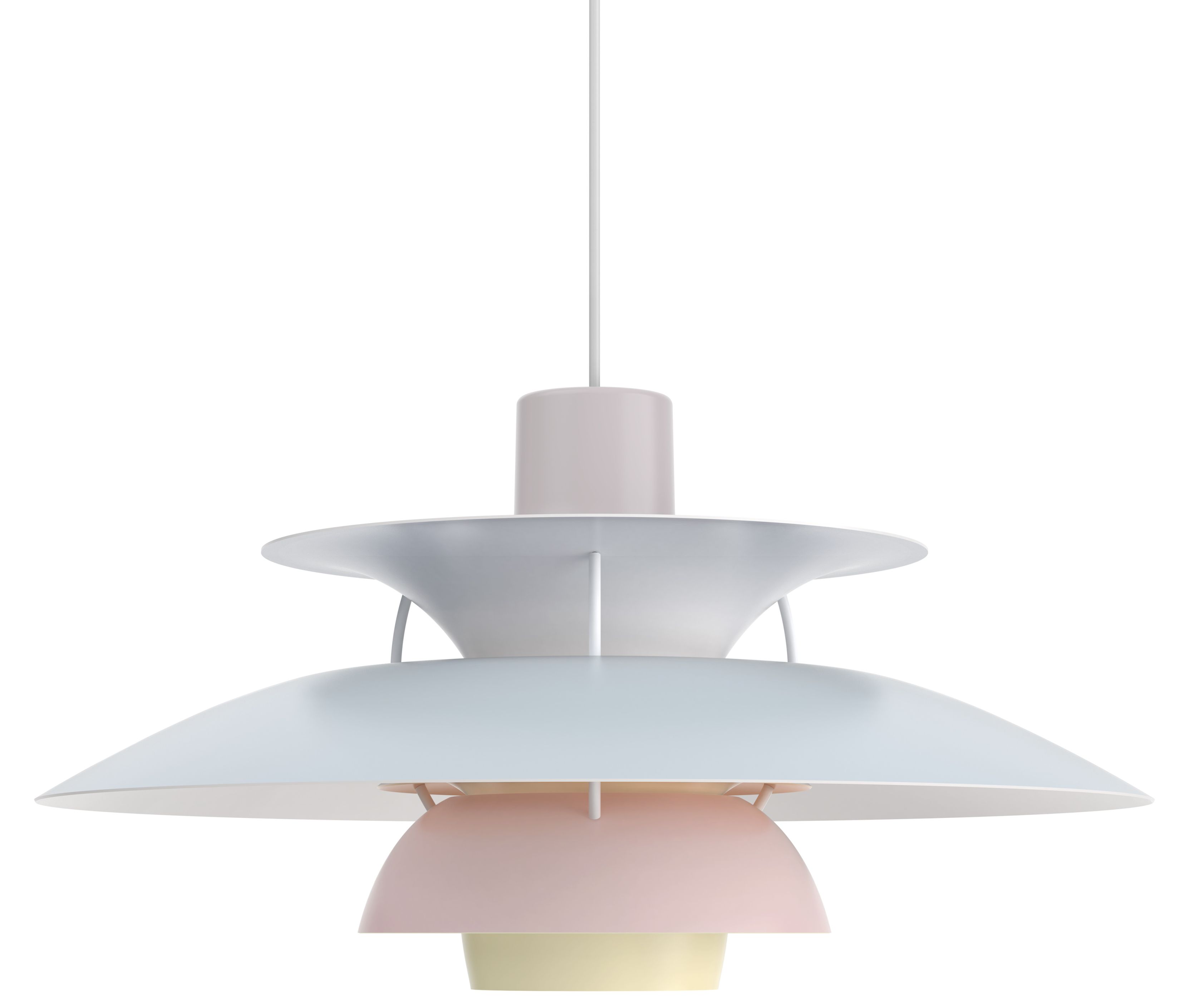 PH 5 Pendant Light Pastel Louis Poulsen Pastel Oyster Grey - Blue Pink