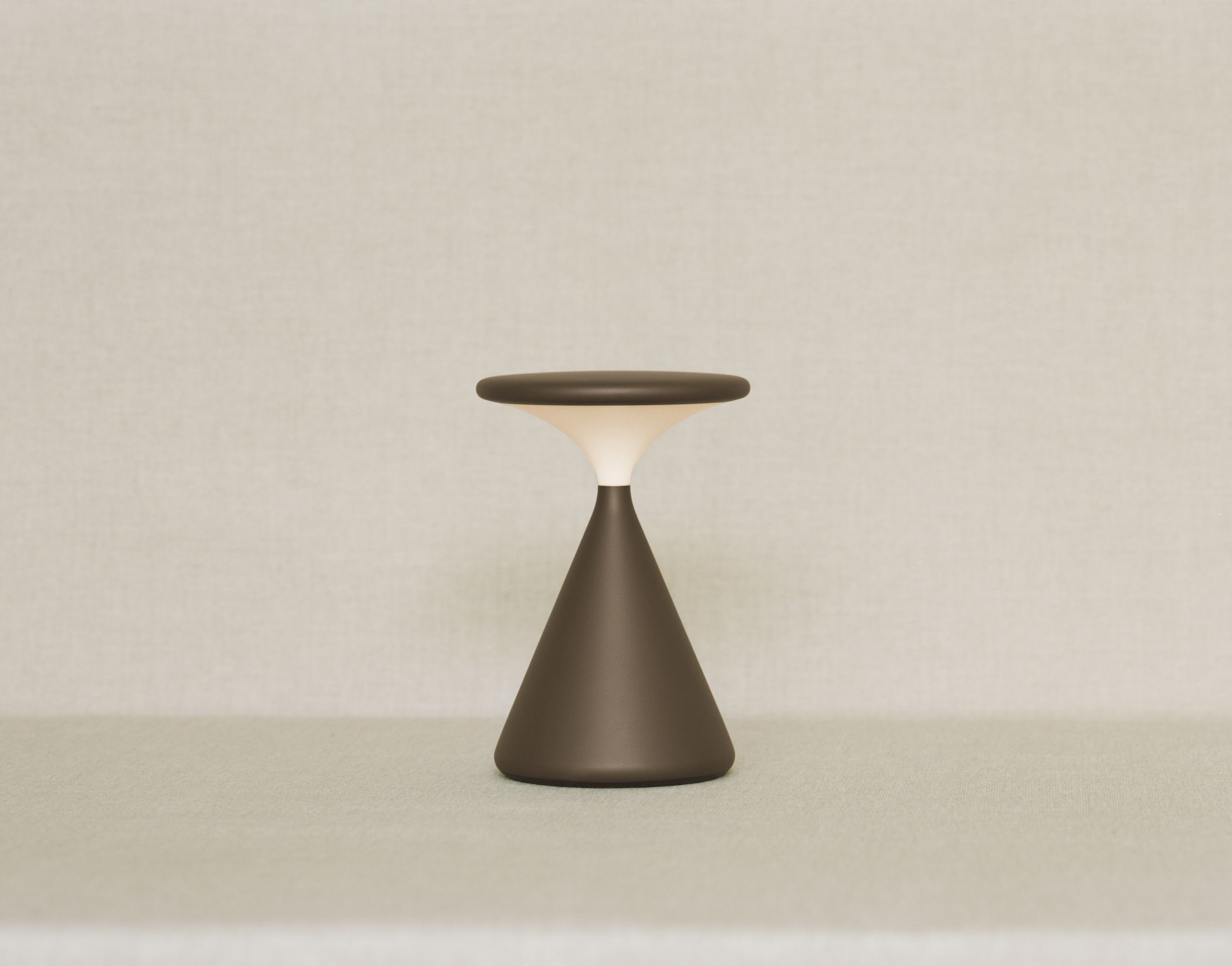 Salt Battery Lamp / Table Lamp Chocolate Grau