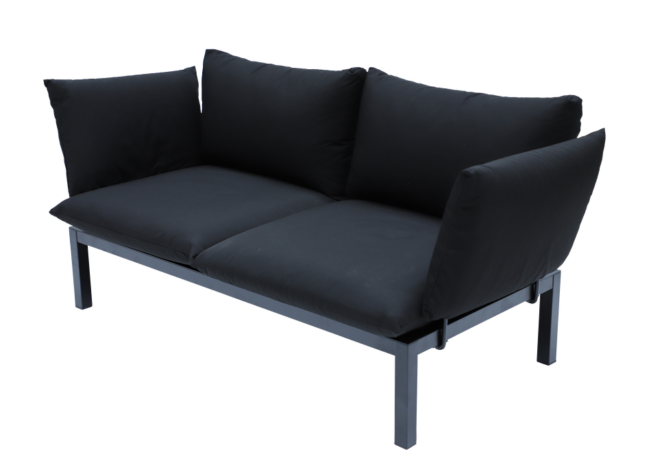 Fiam Domino outdoor sofa 2-seater with armrests and cushions Jan Kurtz