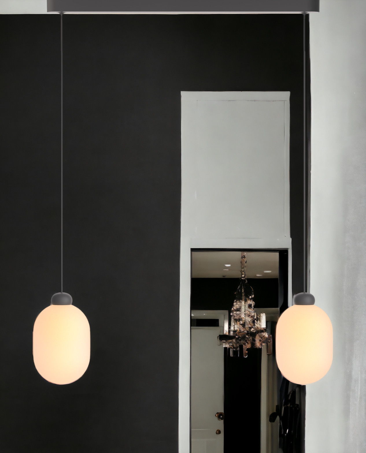 Sun Duo pendant light grey 