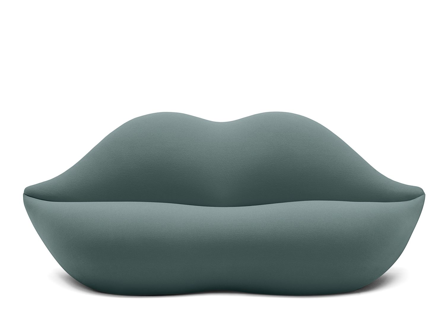 Graues Bocca Sofa in Lippenform von Gufram, modernes Designmöbel für Wohnzimmer.