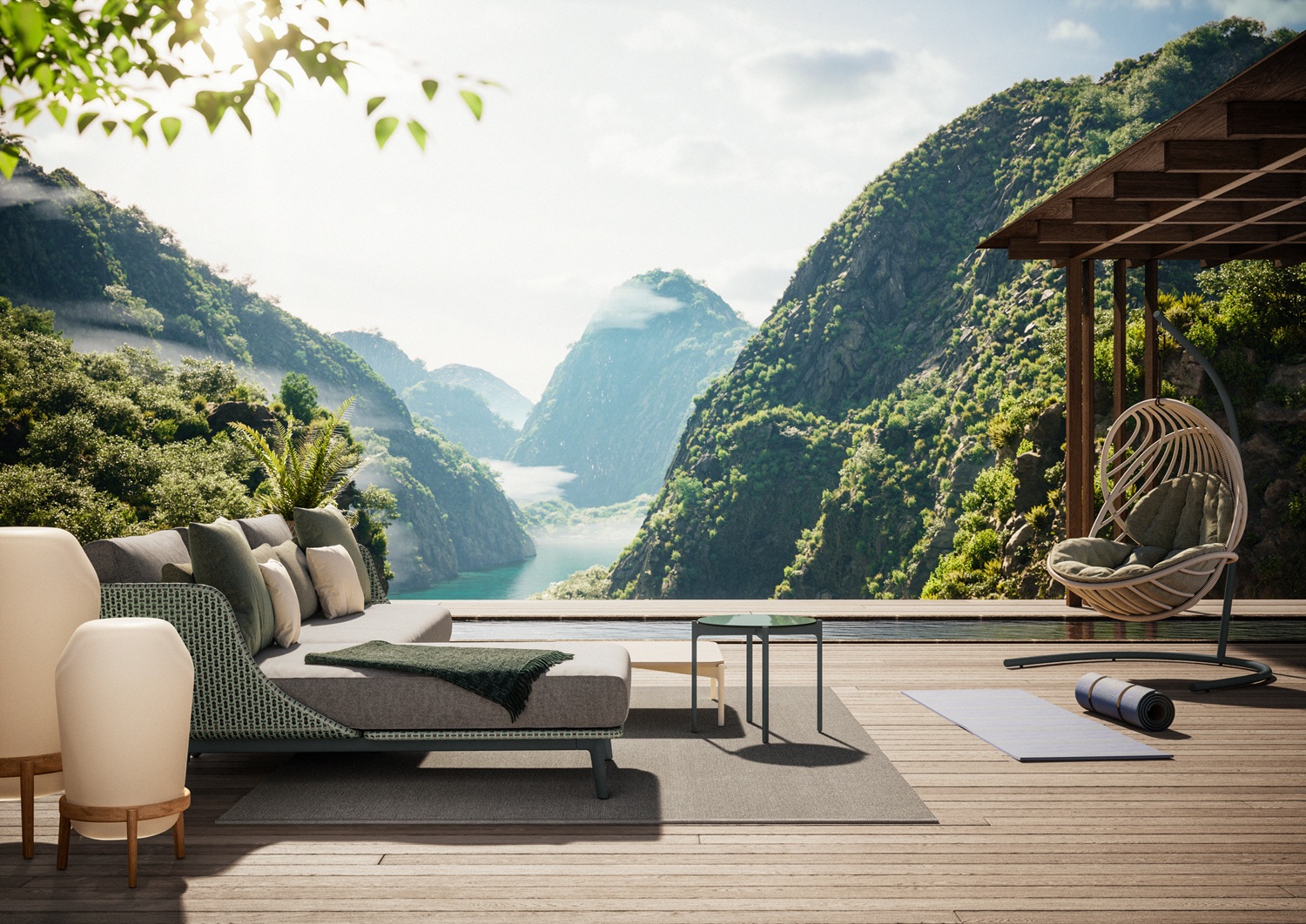 Kida Hanging Lounge Chair incl. Base Dedon